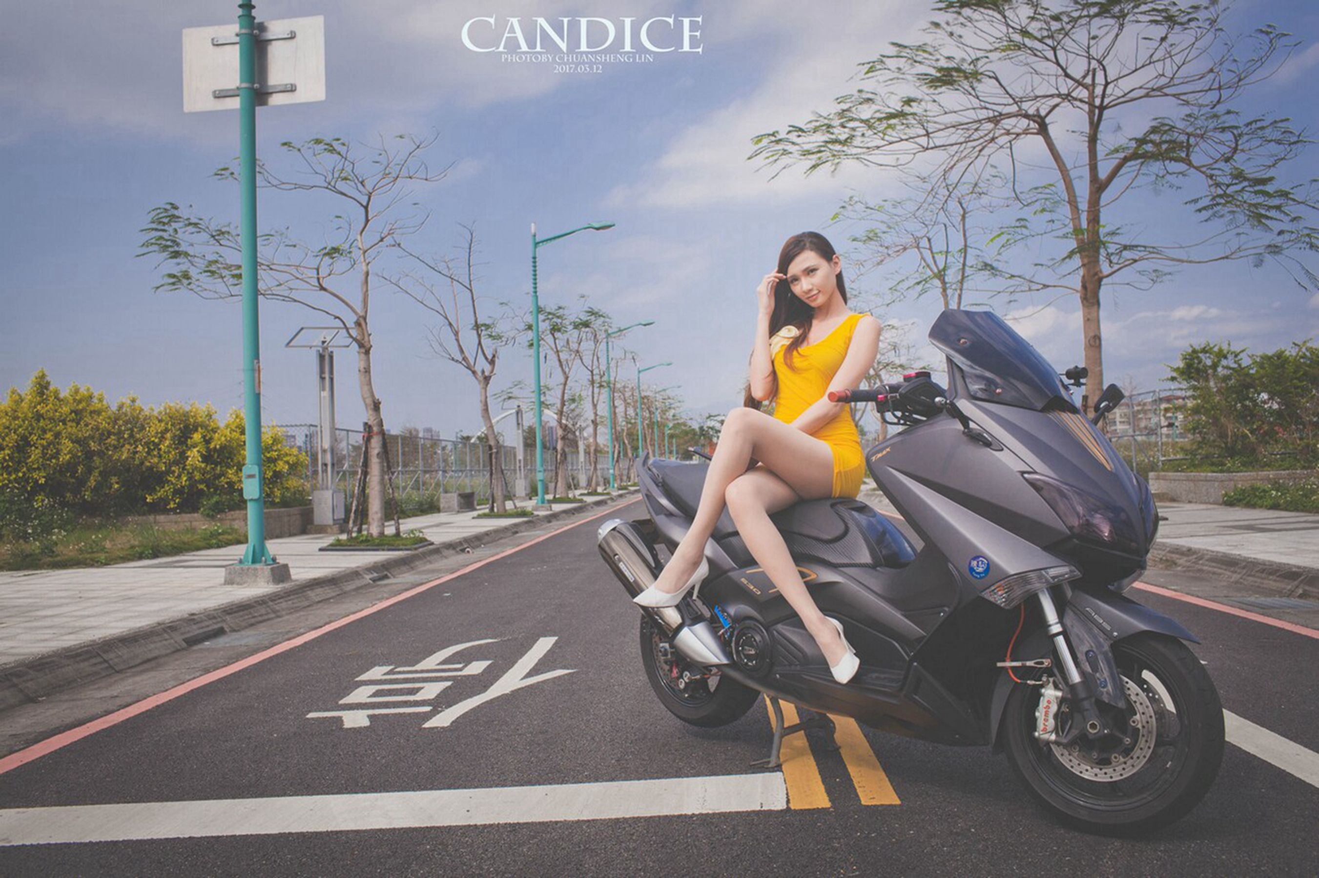 [台湾女神]  蔡译心Candice - 摩托机车时尚女郎/(75P)