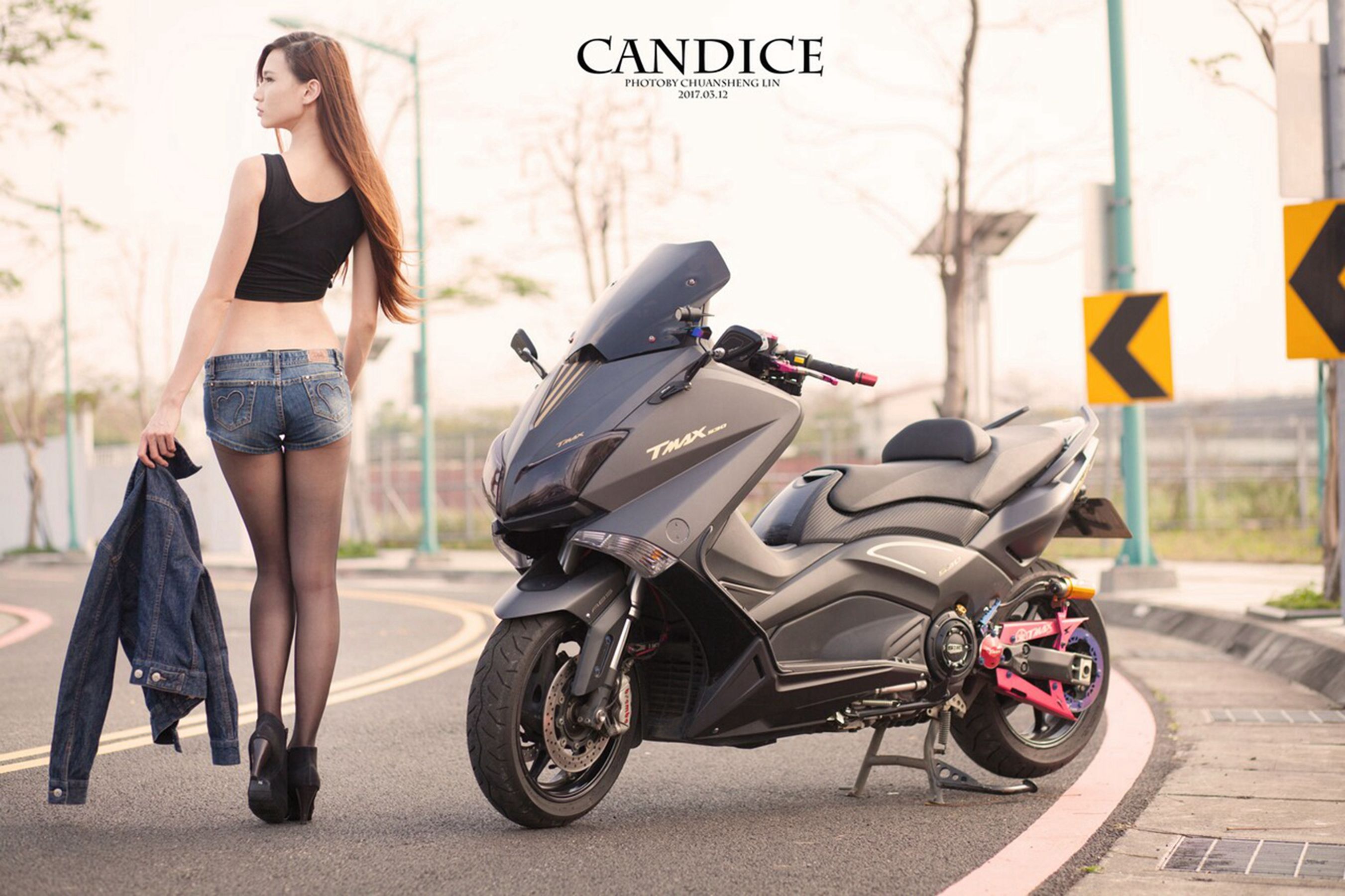 [台湾女神]  蔡译心Candice - 摩托机车时尚女郎/(75P)