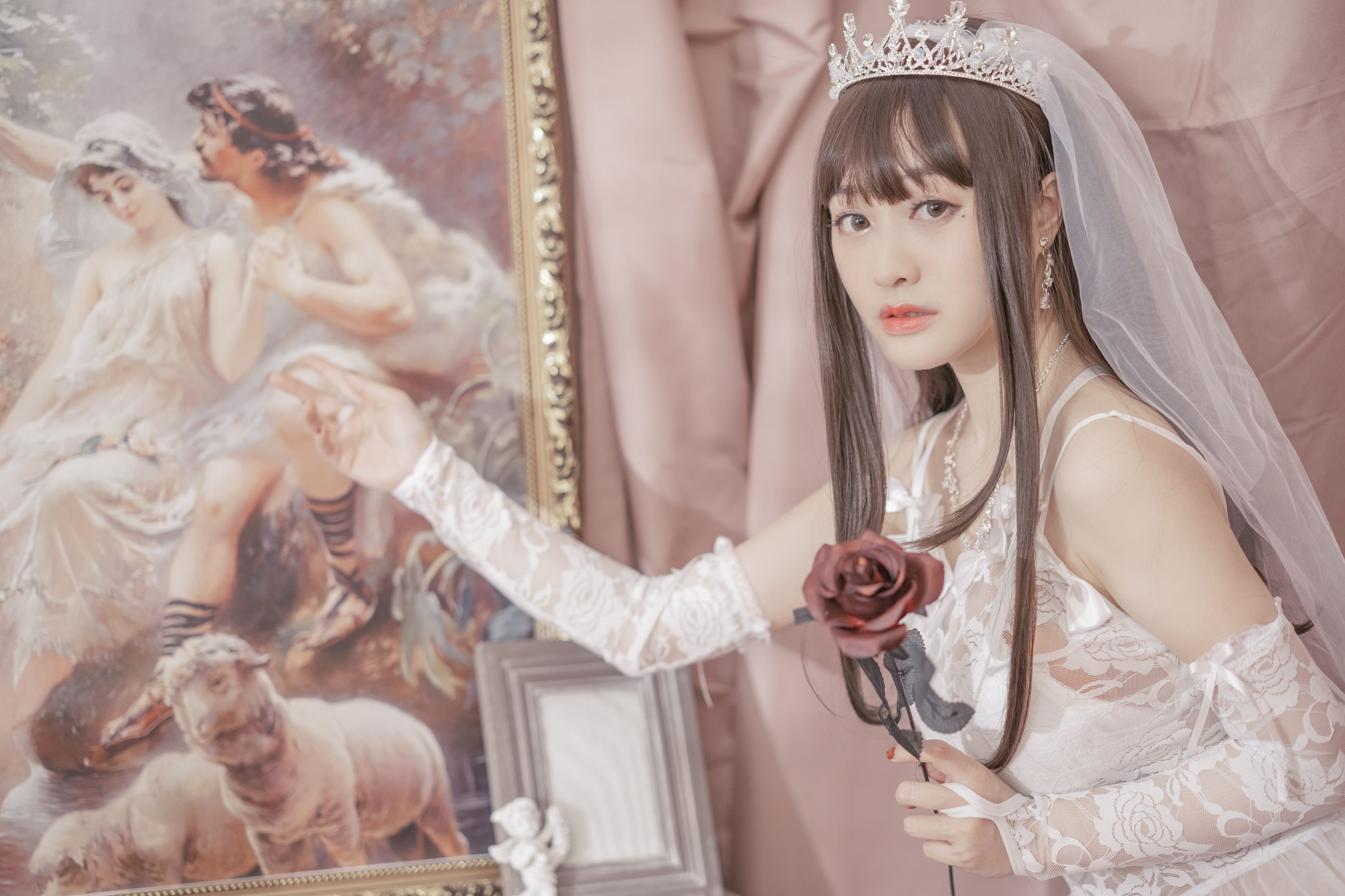 [网红COSER写真] 动漫博主脱尾巴Mizuki - 婚纱/(30P)