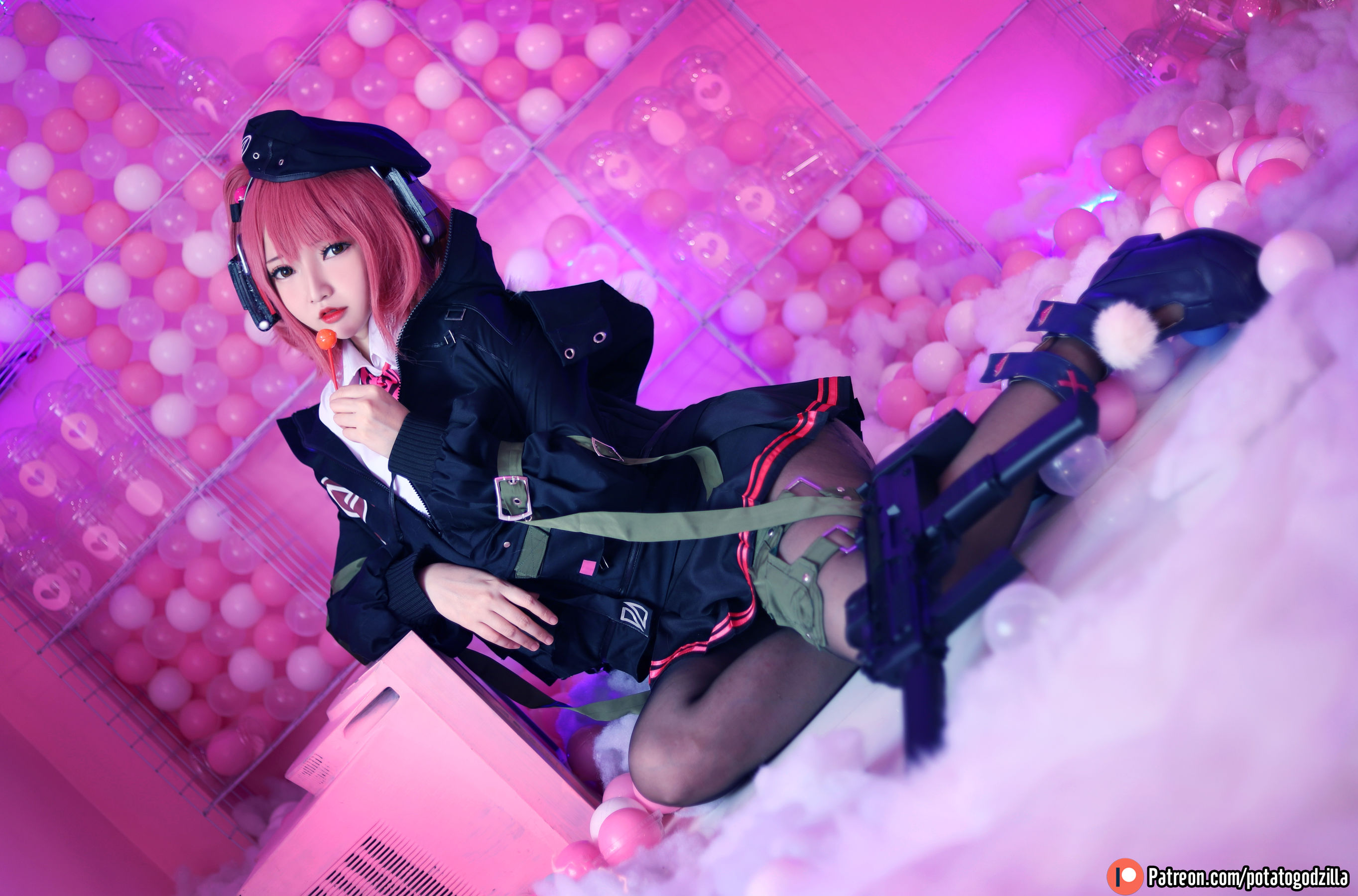 [网红COSER写真] Coser小姐姐Potato Godzilla - MP7 (Girls Frontline)/(40P)