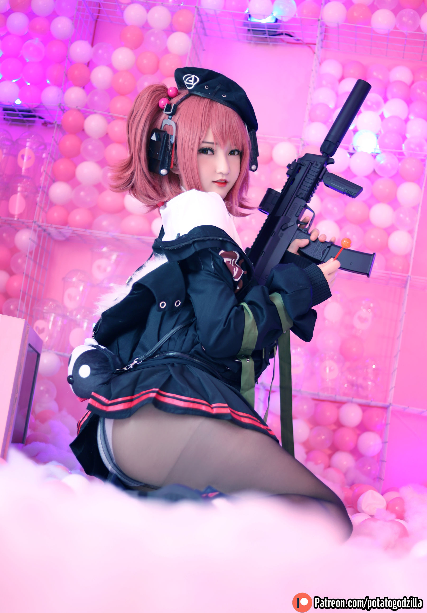 [网红COSER写真] Coser小姐姐Potato Godzilla - MP7 (Girls Frontline)/(40P)