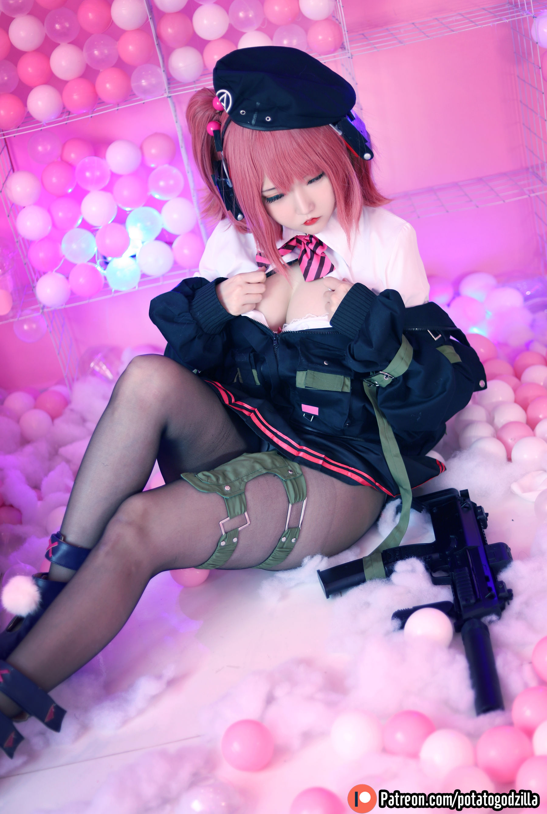 [网红COSER写真] Coser小姐姐Potato Godzilla - MP7 (Girls Frontline)/(40P)