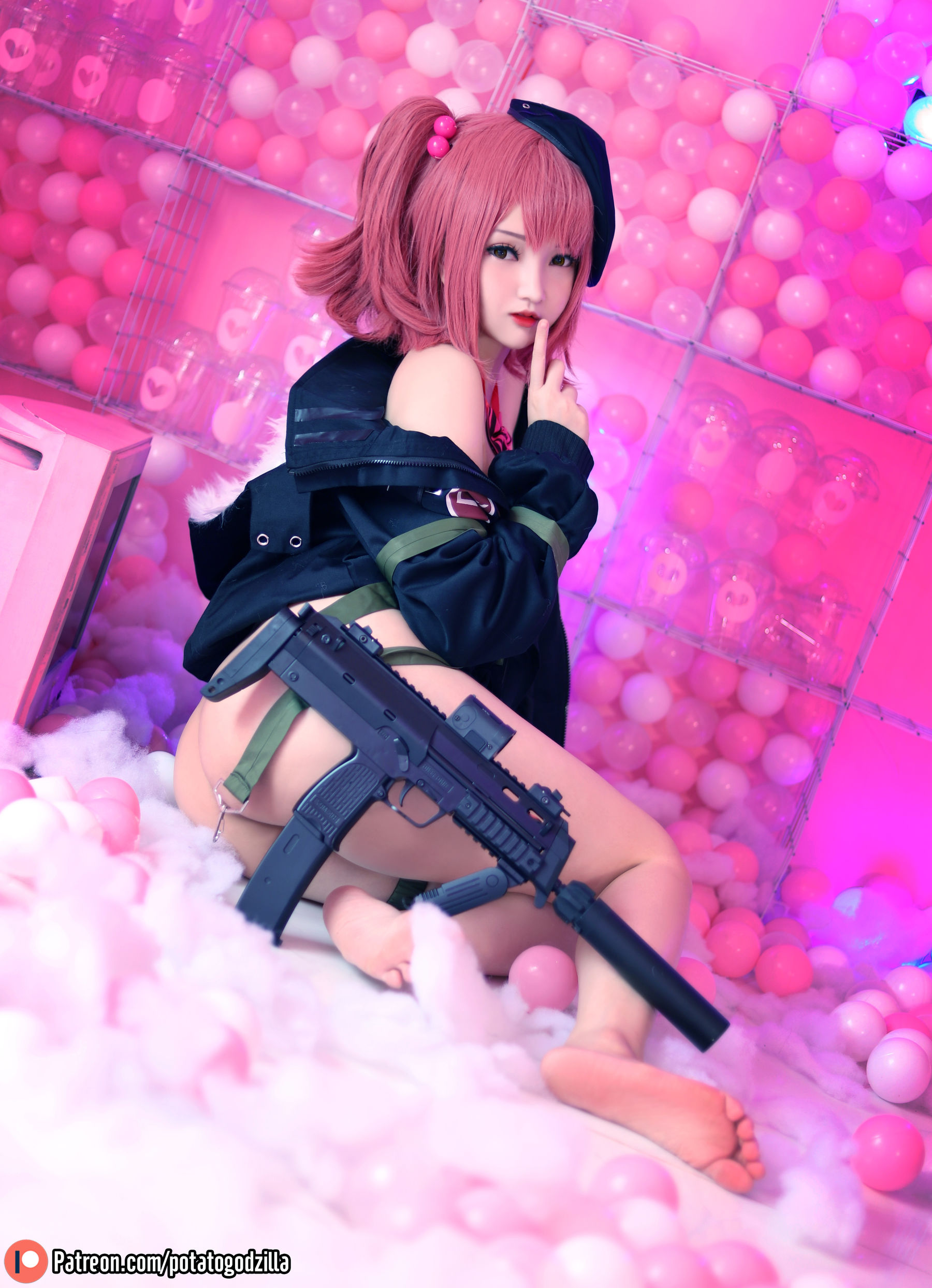 [网红COSER写真] Coser小姐姐Potato Godzilla - MP7 (Girls Frontline)/(40P)