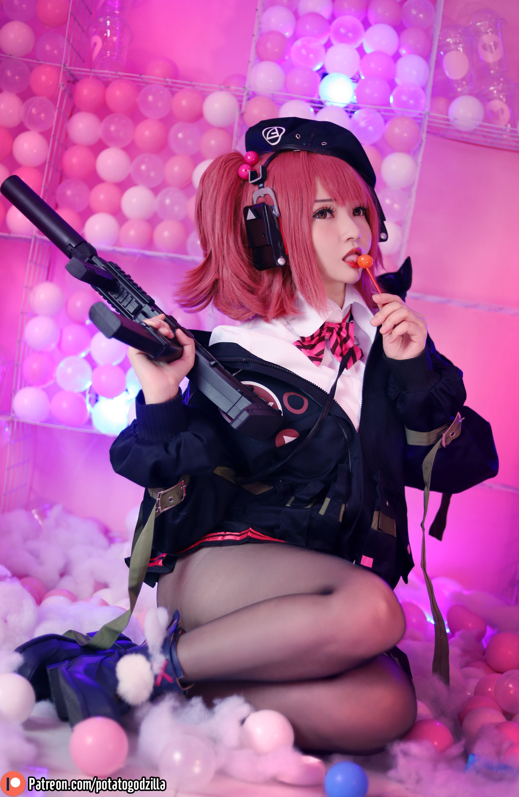 [网红COSER写真] Coser小姐姐Potato Godzilla - MP7 (Girls Frontline)/(40P)