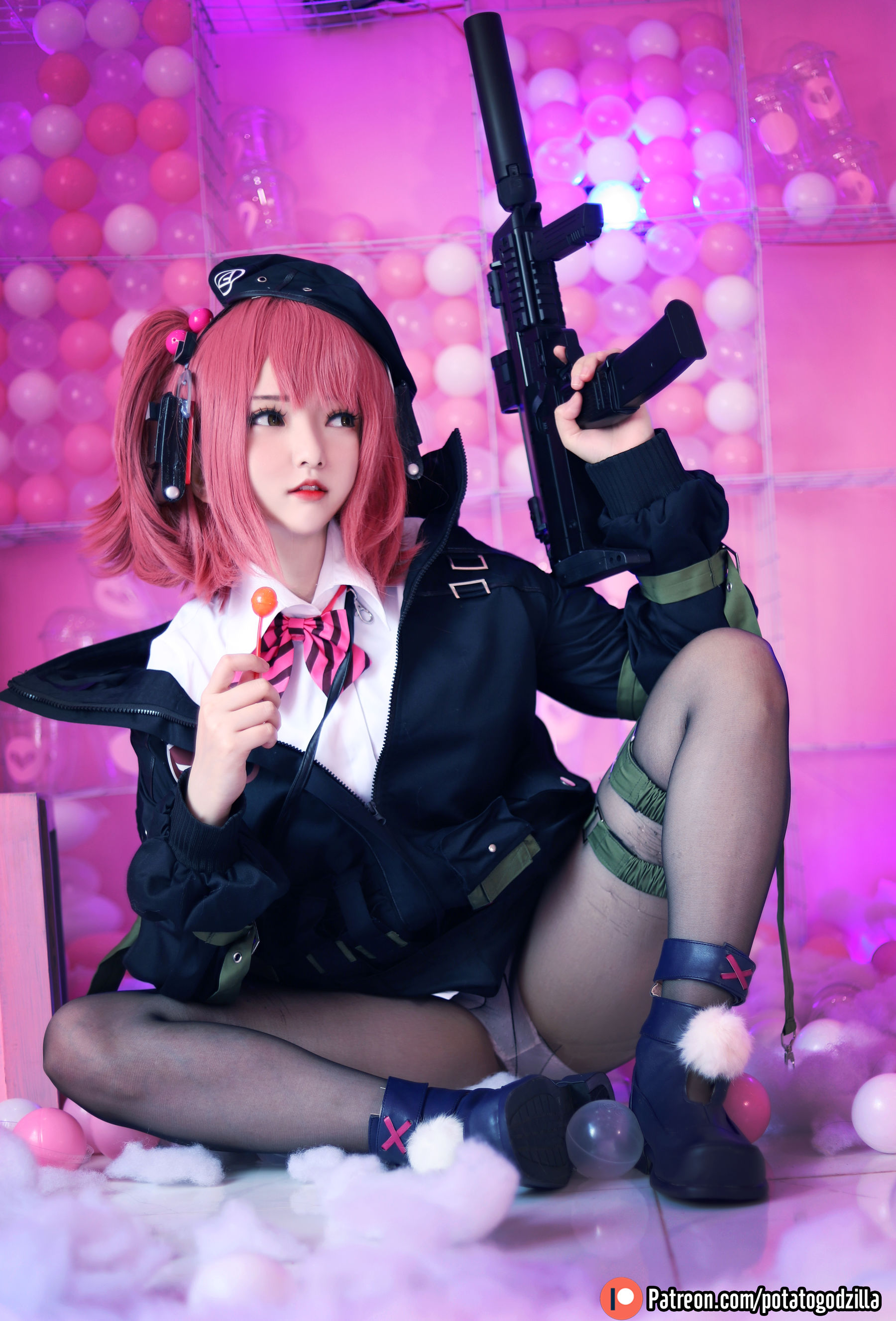 [网红COSER写真] Coser小姐姐Potato Godzilla - MP7 (Girls Frontline)/(40P)