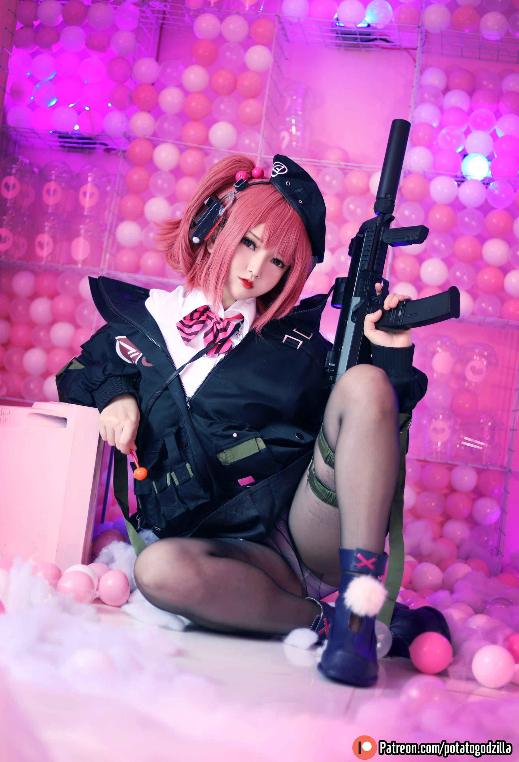 [网红COSER写真] Coser小姐姐Potato Godzilla - MP7 (Girls Frontline)/(40P)