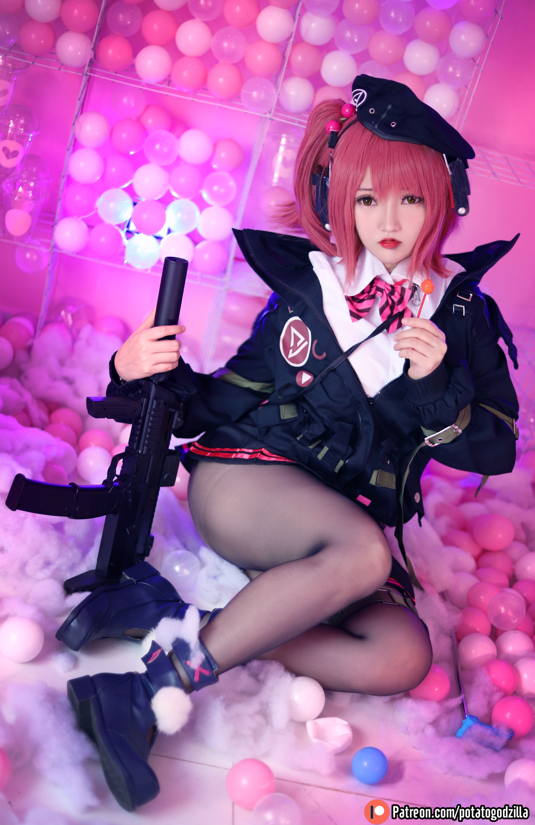 [网红COSER写真] Coser小姐姐Potato Godzilla - MP7 (Girls Frontline)/(40P)