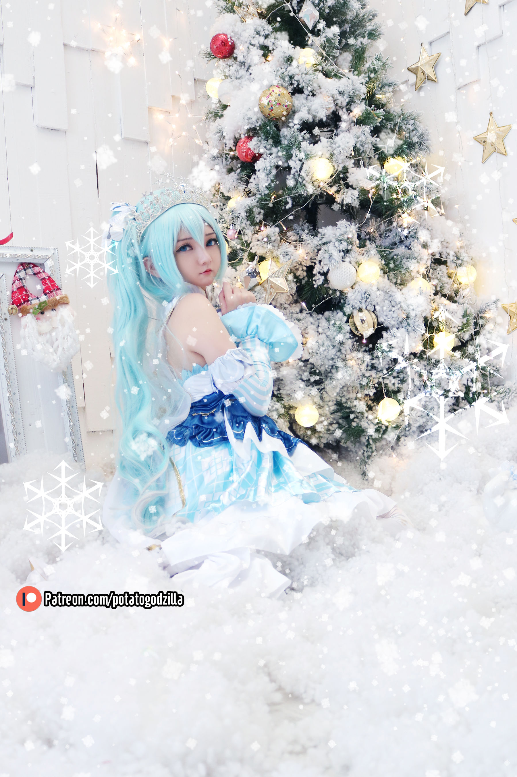 [COS福利] Coser小姐姐Potato Godzilla - Snow Miku/(41P)