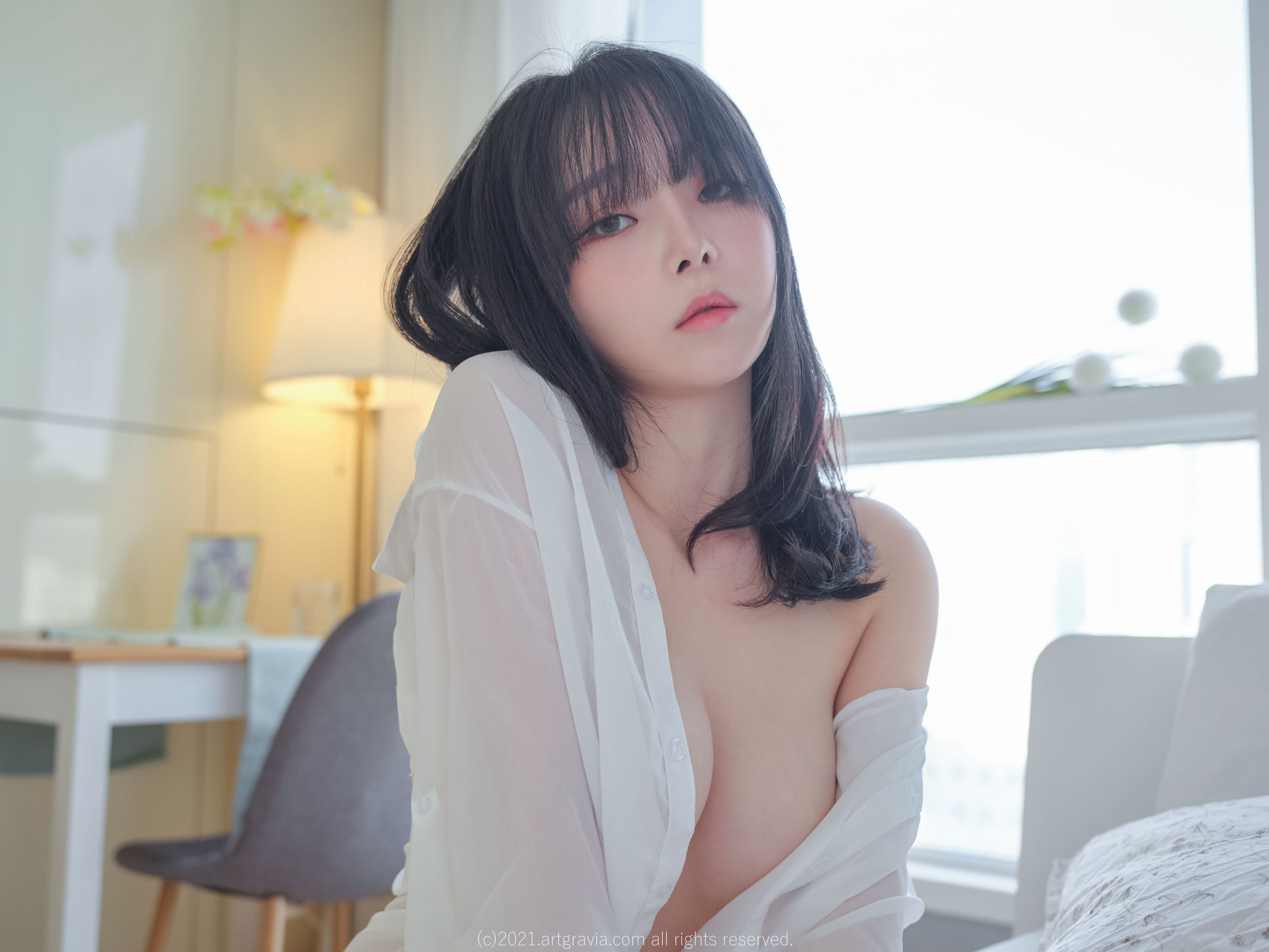 [ARTGRAVIA] VOL.261 Ming Sunha - 白衬衫女友居家诱惑/(80P)