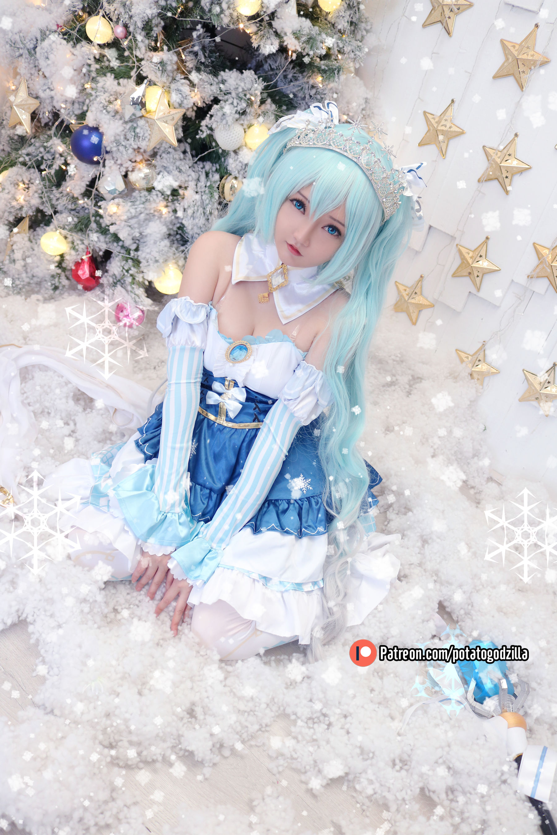 [COS福利] Coser小姐姐Potato Godzilla - Snow Miku/(41P)