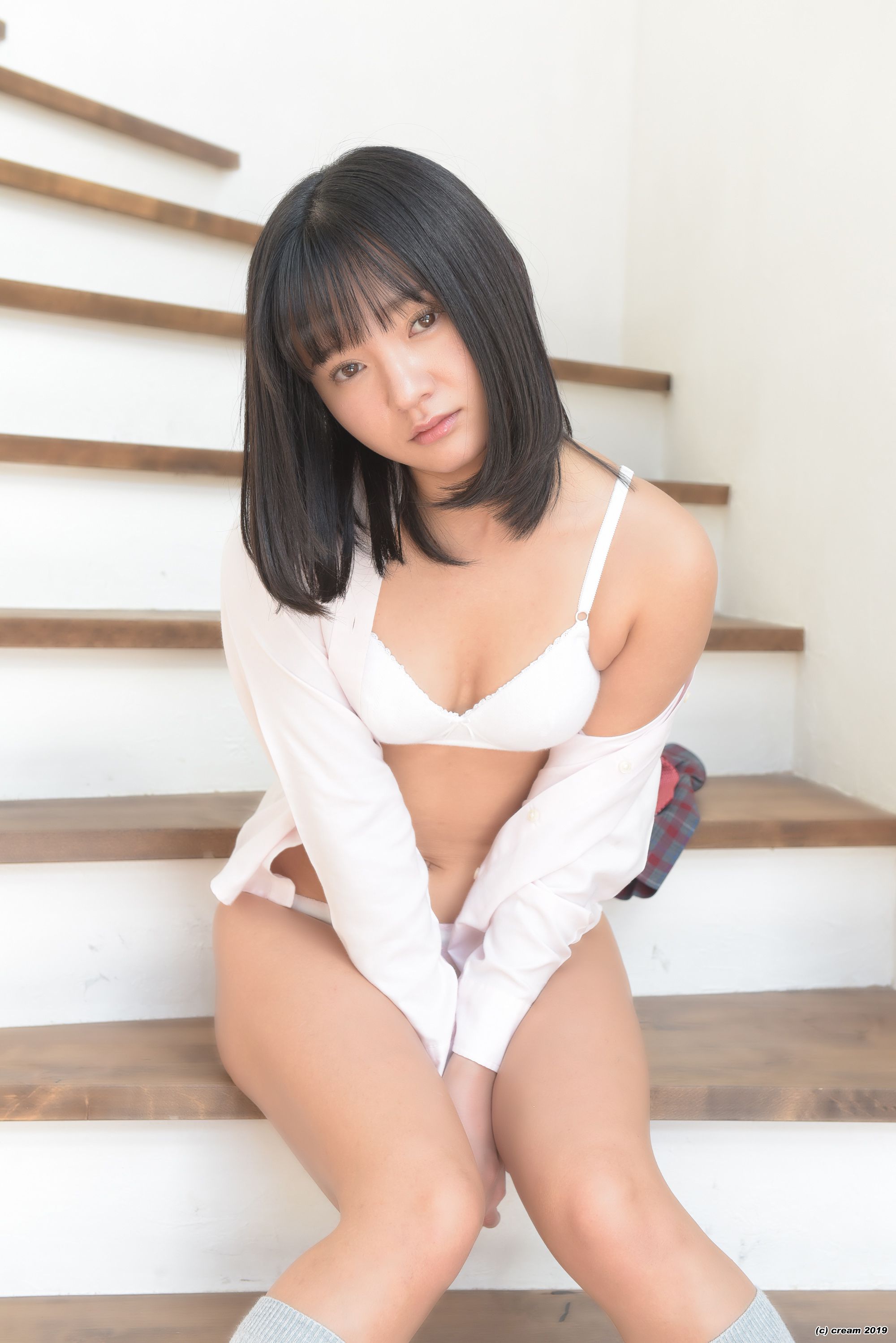 [LOVEPOP] Ayana Nishinaga 西永彩奈 Ayana Stripes - (Cream) - PPV/(100P)