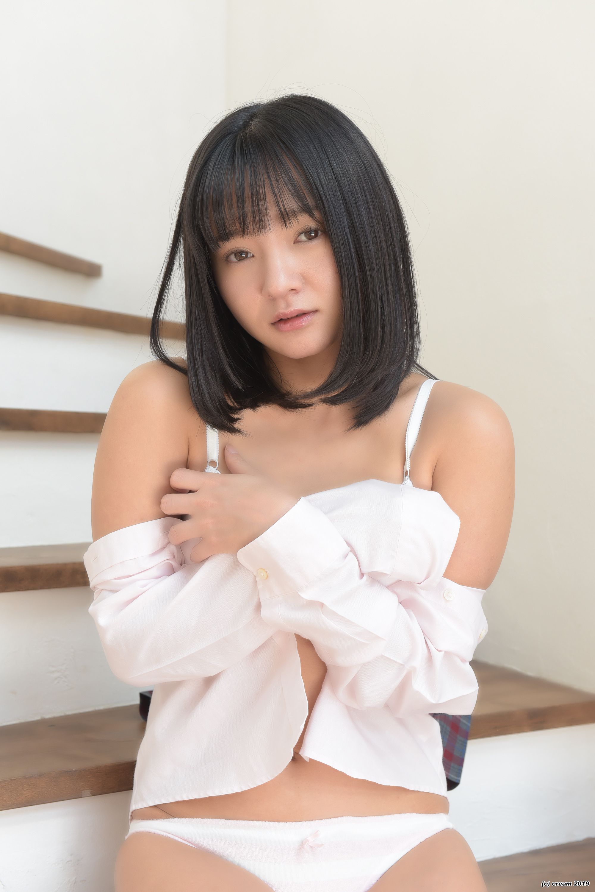 [LOVEPOP] Ayana Nishinaga 西永彩奈 Ayana Stripes - (Cream) - PPV/(100P)