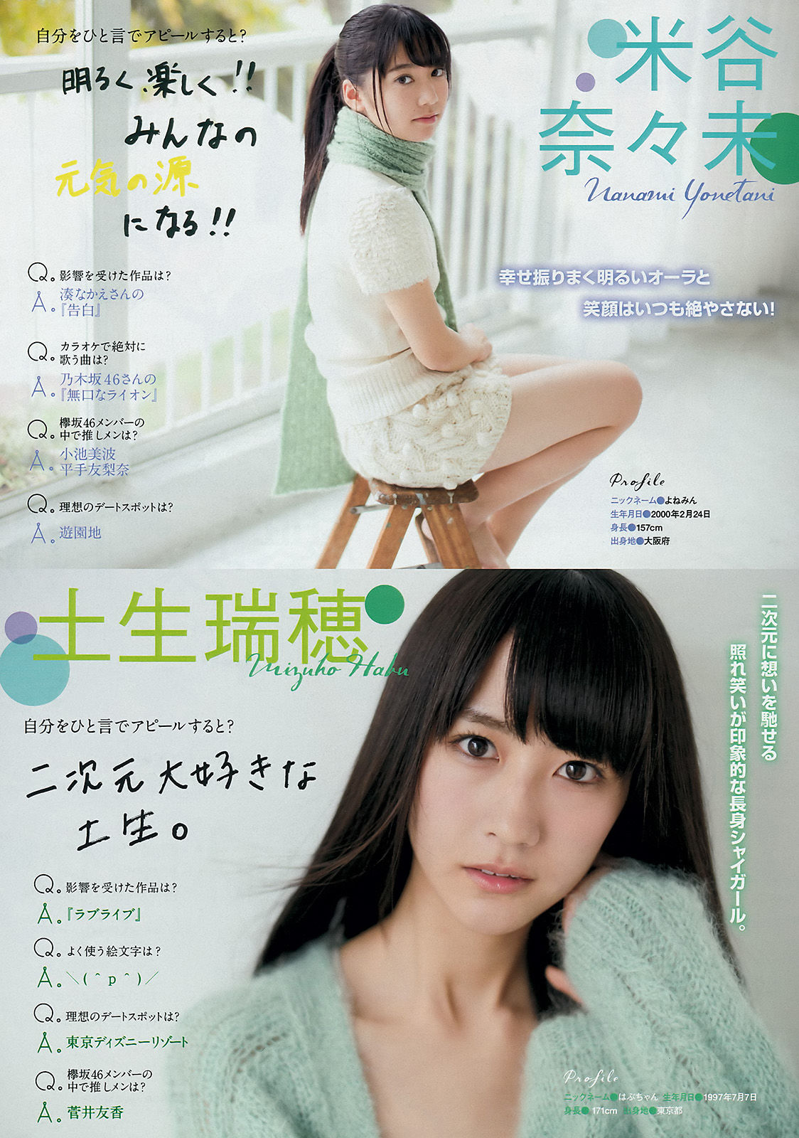 [Young Magazine] 2016年No.08 峯岸みなみ 欅坂46/(11P)