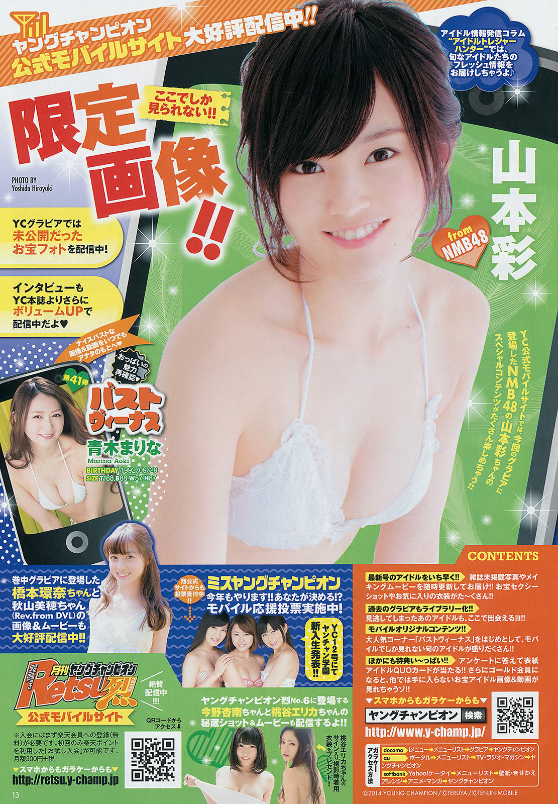 [Young Champion] 2014年No.11 山本彩 橋本環奈 秋山美穂/(15P)