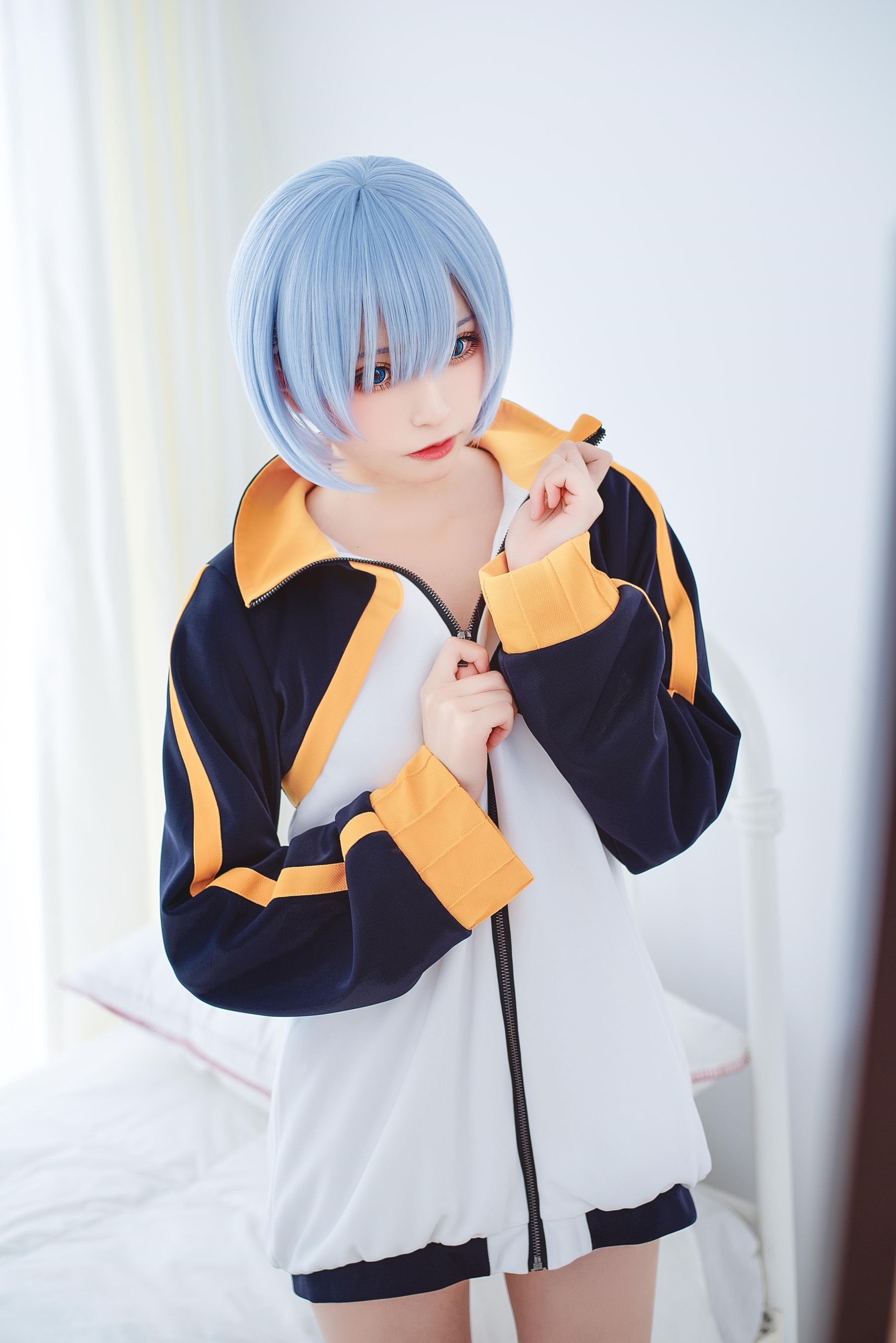 [Cosplay] 动漫博主Kitaro_绮太郎 - 蕾姆运动服/(18P)