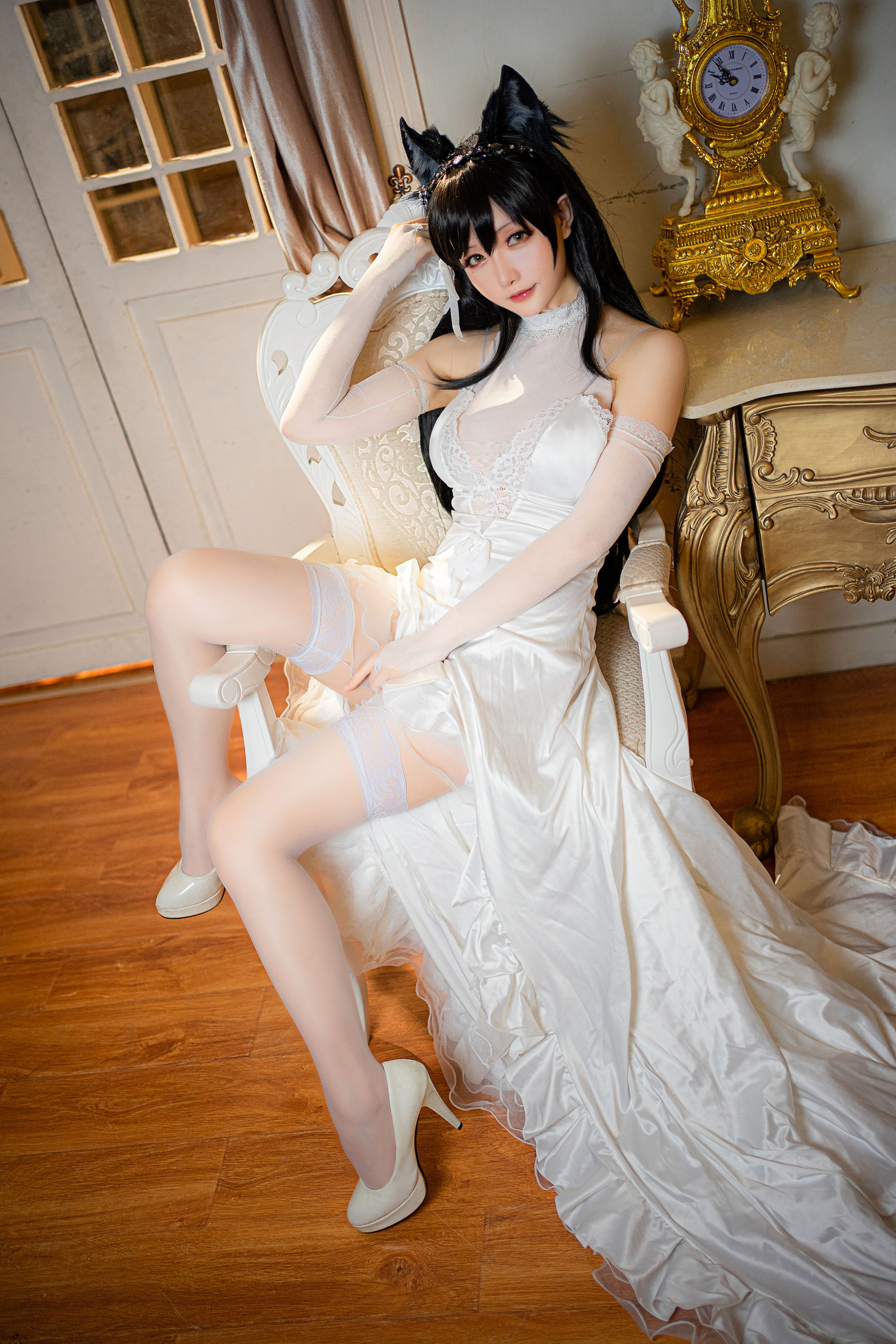 [Cosplay] Coser小姐姐星之迟迟 - 爱宕婚纱/(25P)