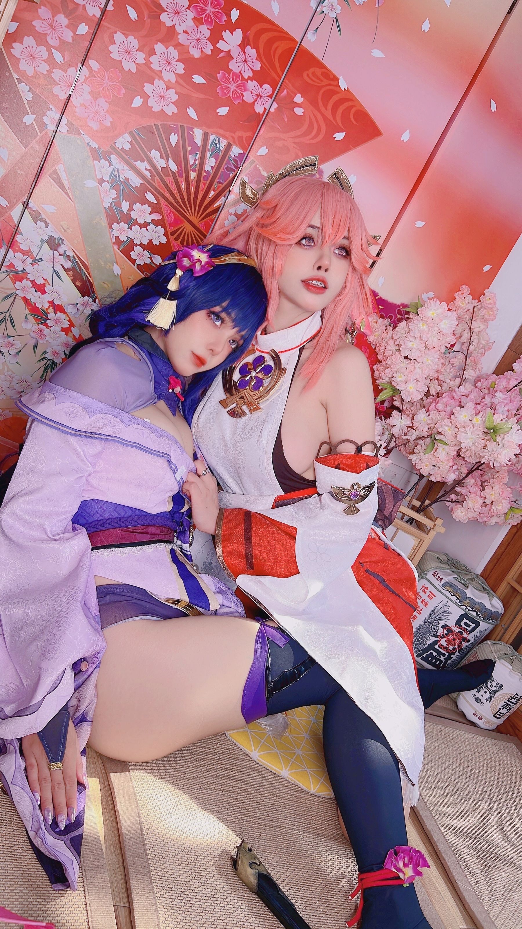 [福利COS] 日本性感萝莉Byoru&Yae Miko Raiden Shogun/(94P)