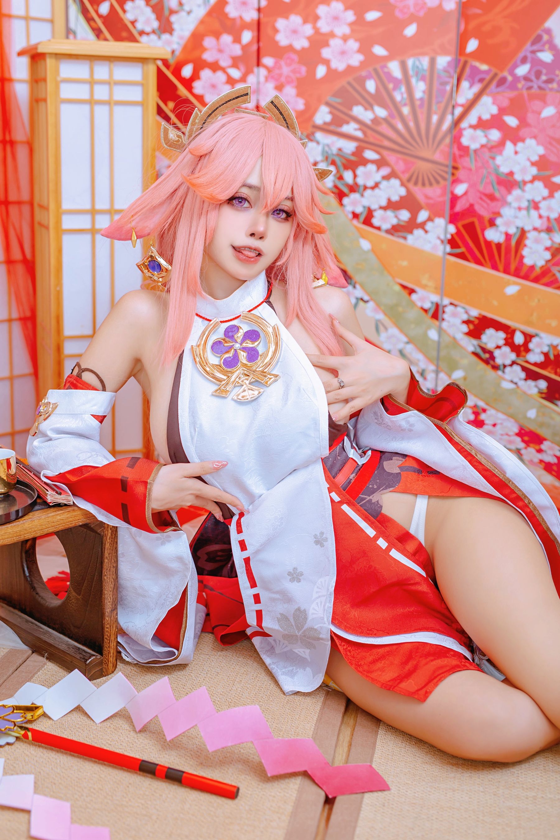 [福利COS] 日本性感萝莉Byoru&Yae Miko Raiden Shogun/(94P)