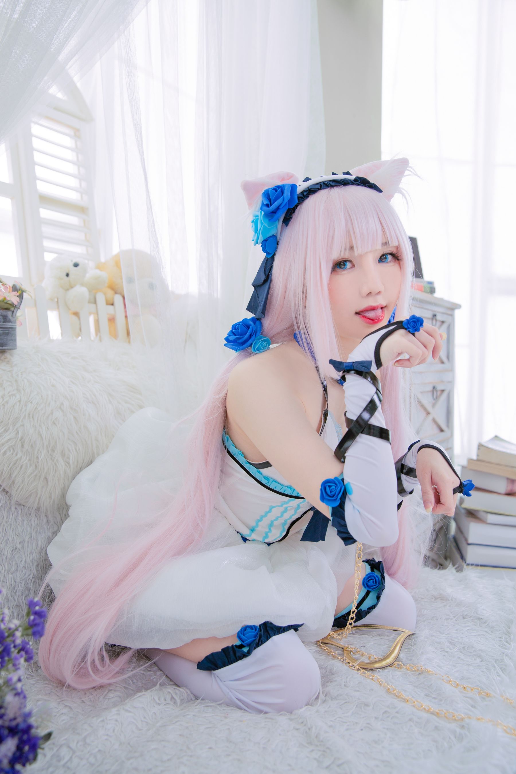 [福利COS] Sally Dorasnow - Nekopara Vanilla Lingerie/(40P)