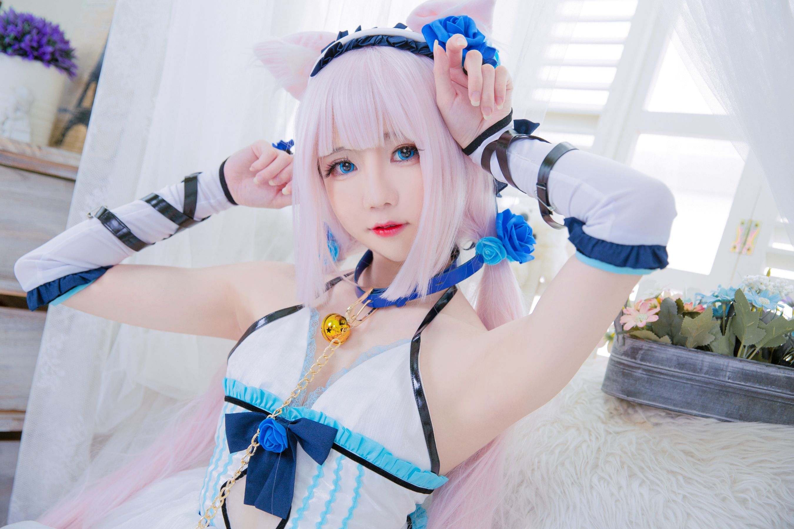 [福利COS] Sally Dorasnow - Nekopara Vanilla Lingerie/(40P)