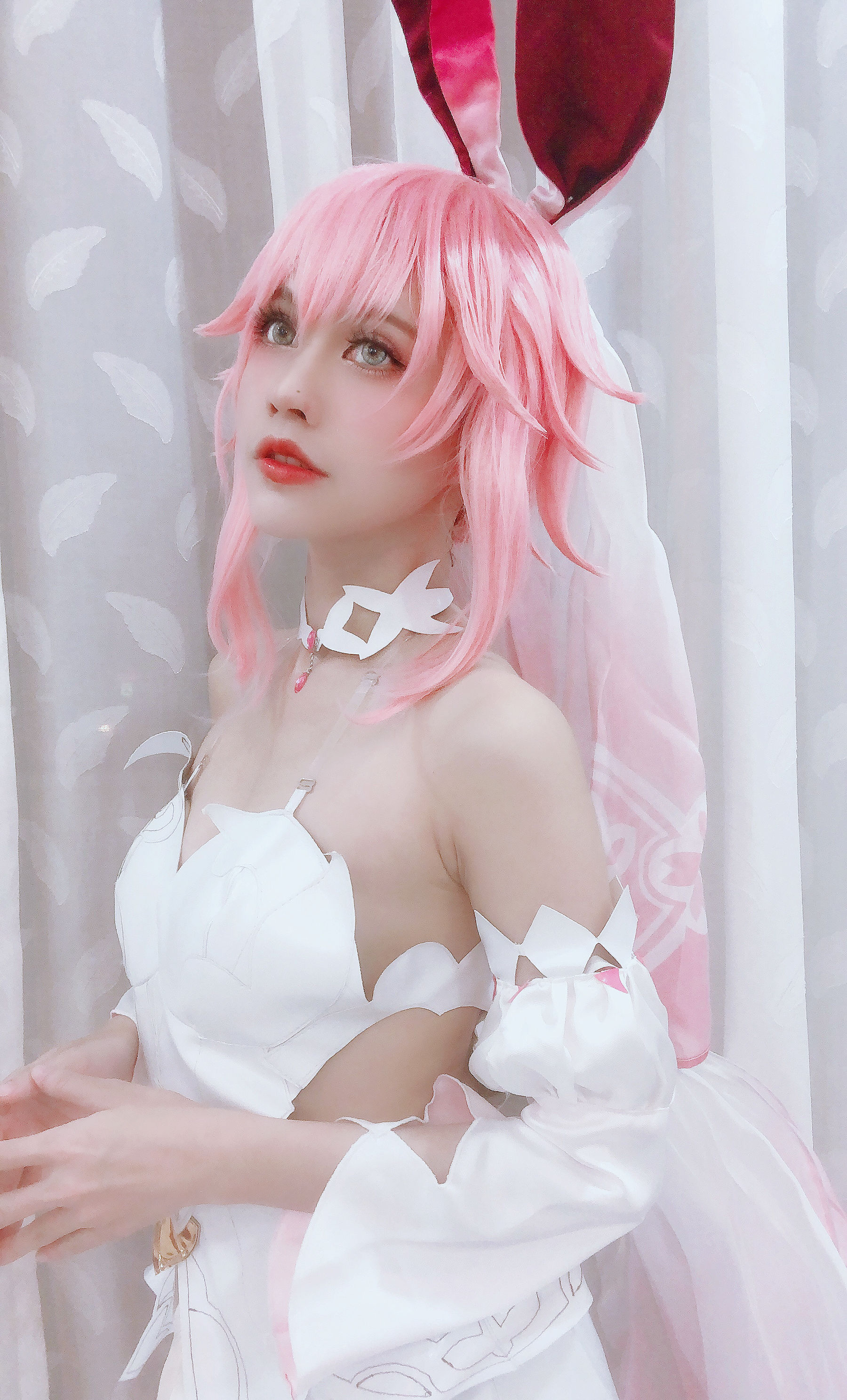 [福利COS] PingPing - Yae Sakura Wedding dress/(13P)