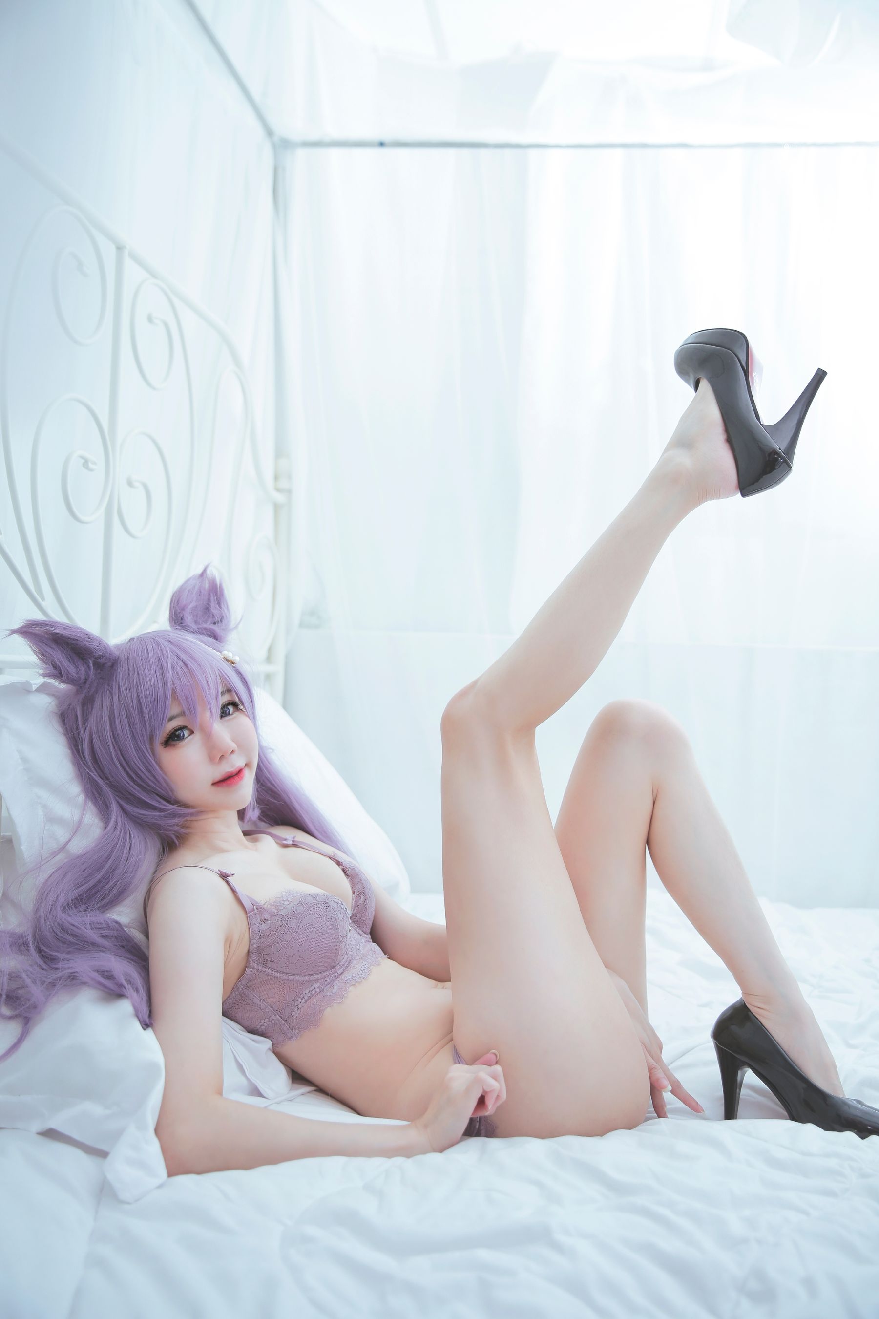 [福利COS] Sally Dorasnow - Keqing Lingerie/(46P)