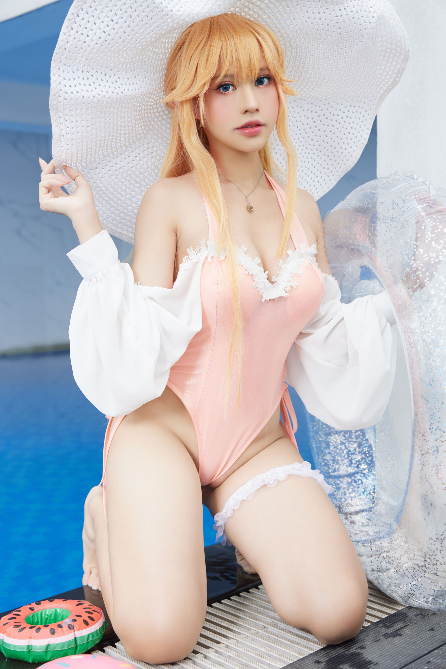 [福利COS] PingPing - Richelieu Swimsuit/(16P)