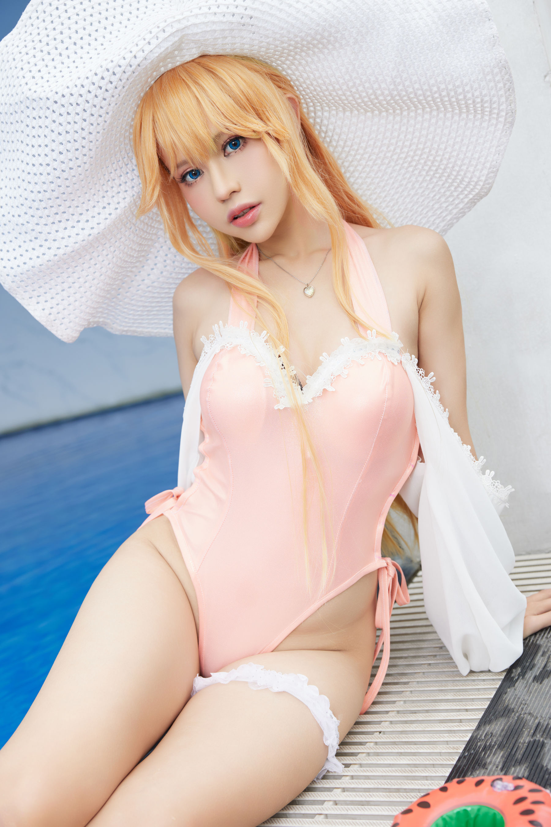 [福利COS] PingPing - Richelieu Swimsuit/(16P)