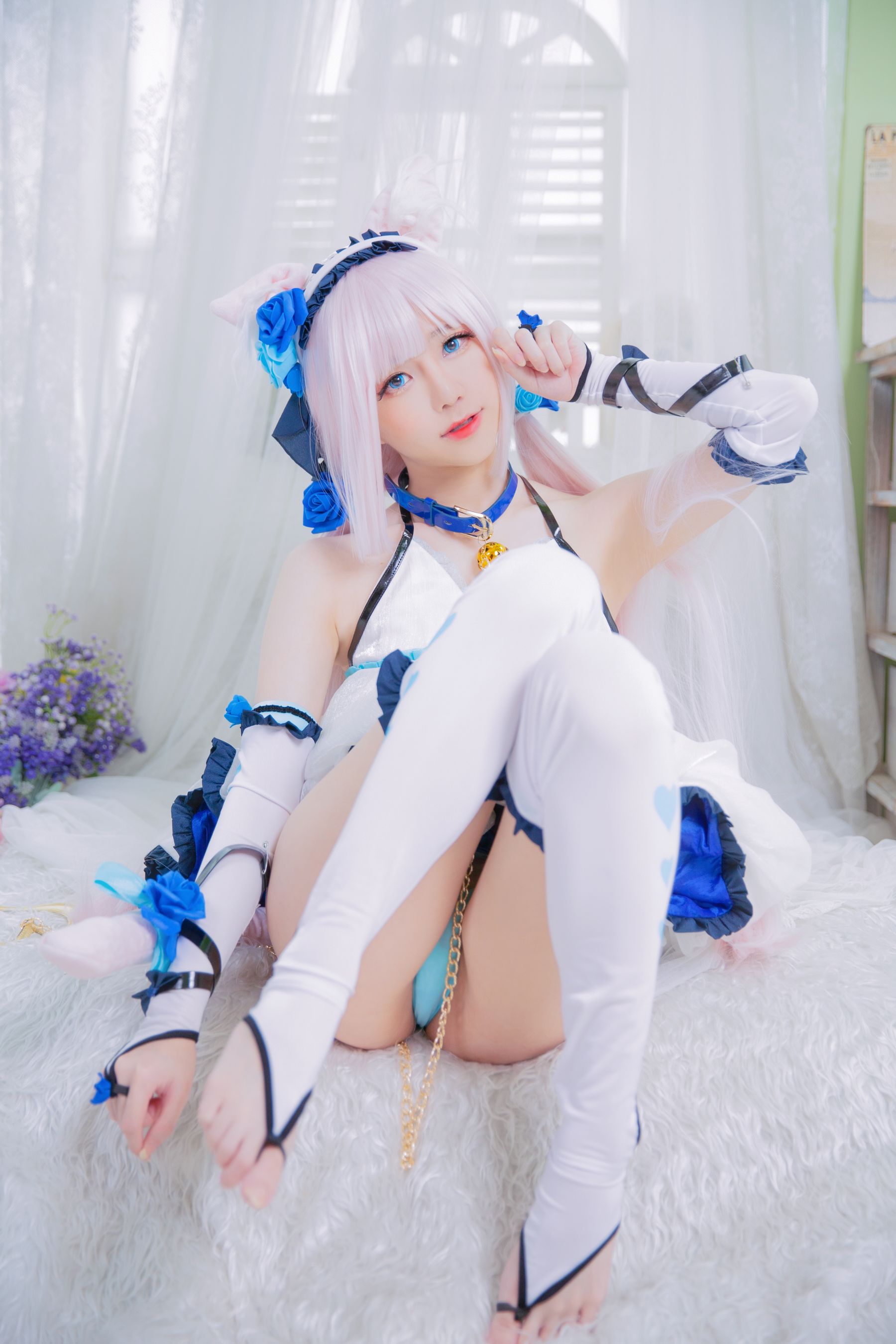 [福利COS] Sally Dorasnow - Nekopara Vanilla Lingerie/(40P)