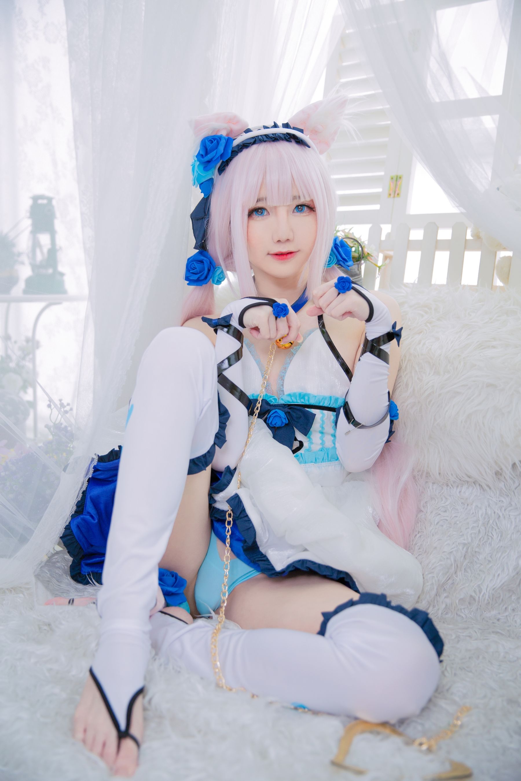 [福利COS] Sally Dorasnow - Nekopara Vanilla Lingerie/(40P)