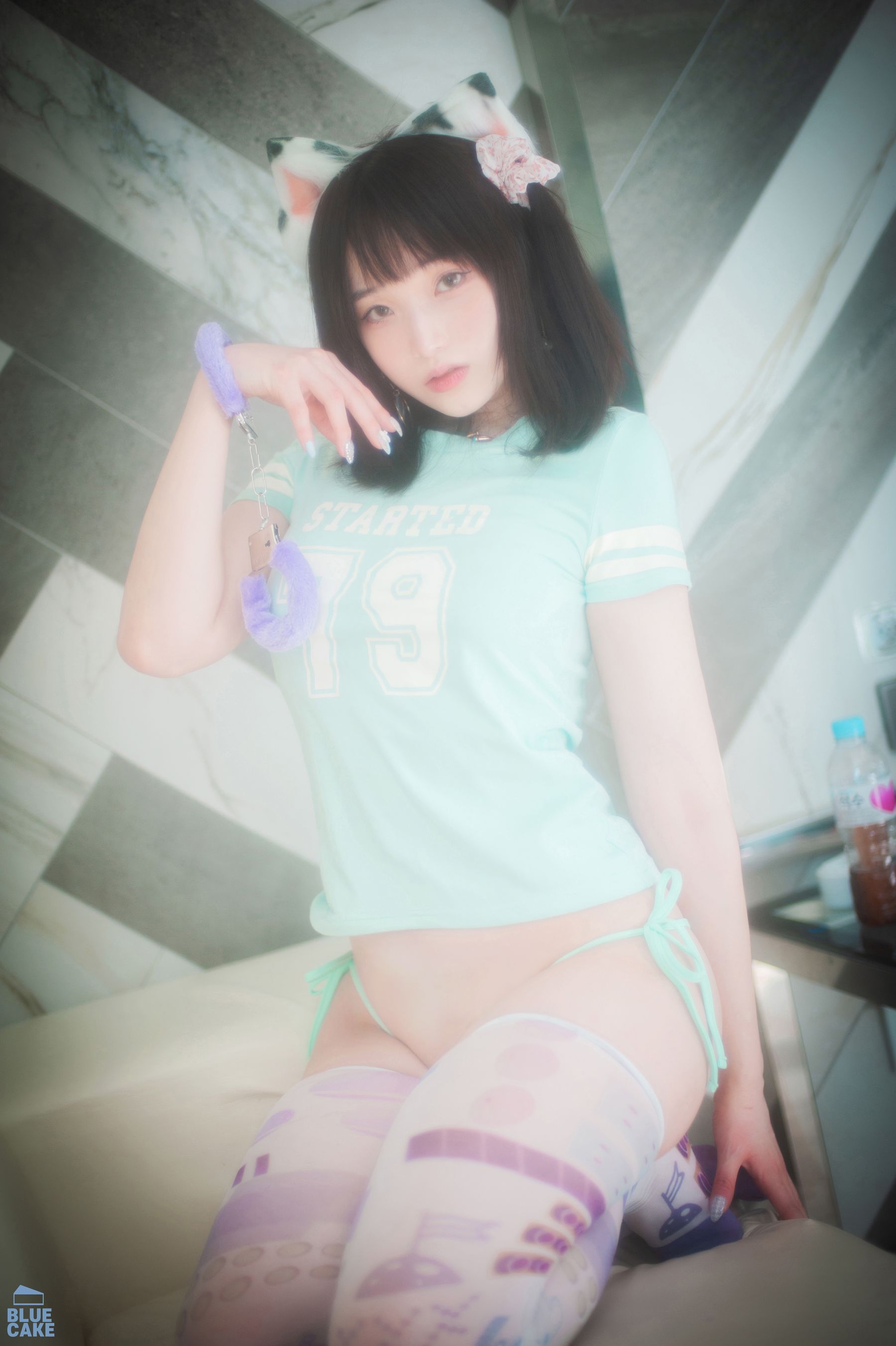 [BLUECAKE]  Bambi - Naughty Cats Pink & Mint/(168P)