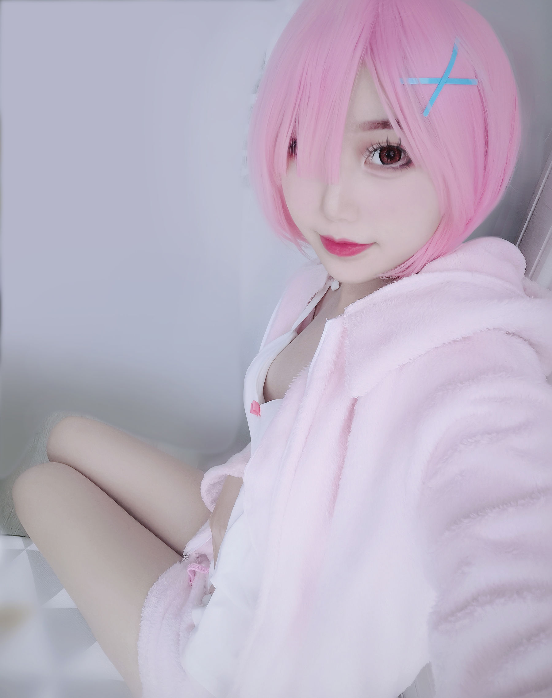 [福利COS] eloise软软 - 拉姆睡衣/(80P)