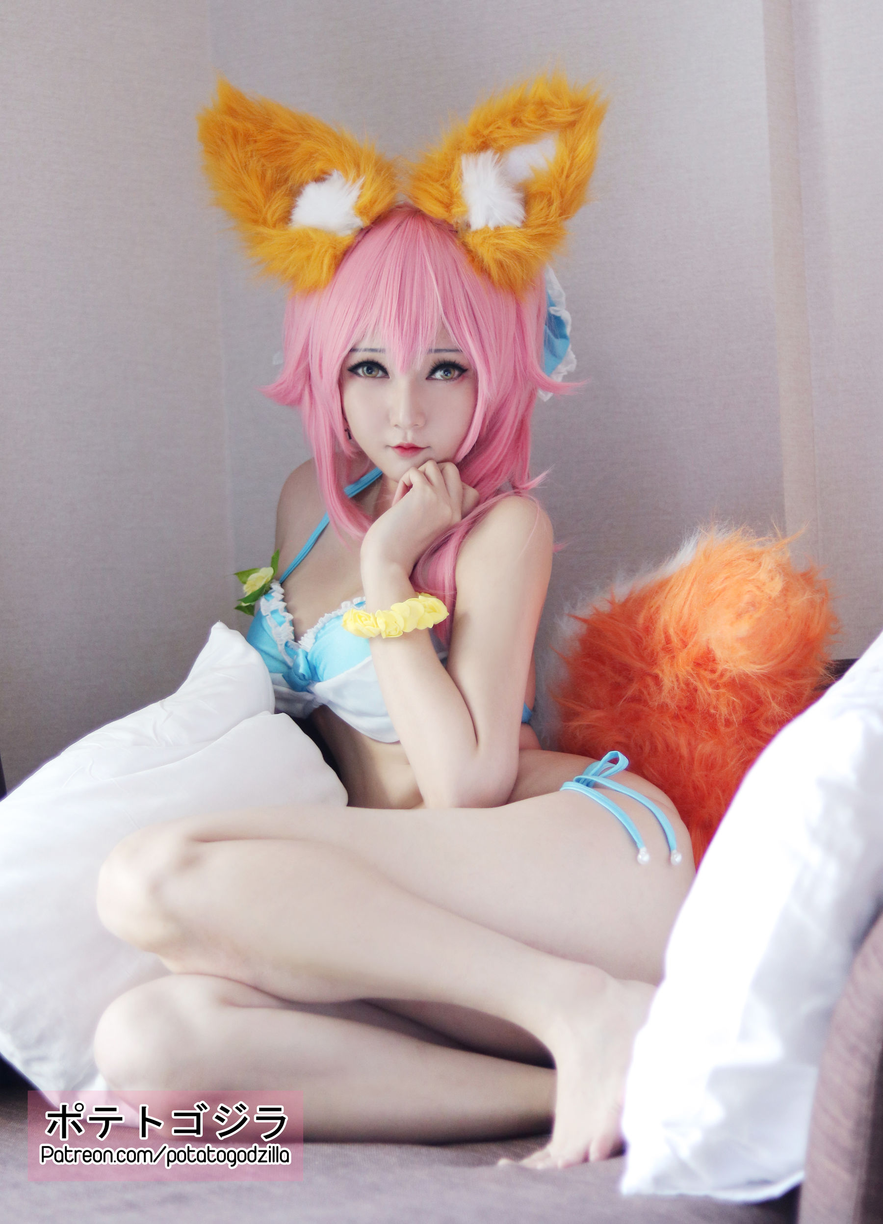 [福利COS] Coser小姐姐Potato Godzilla - Tamamo Bikini/(20P)