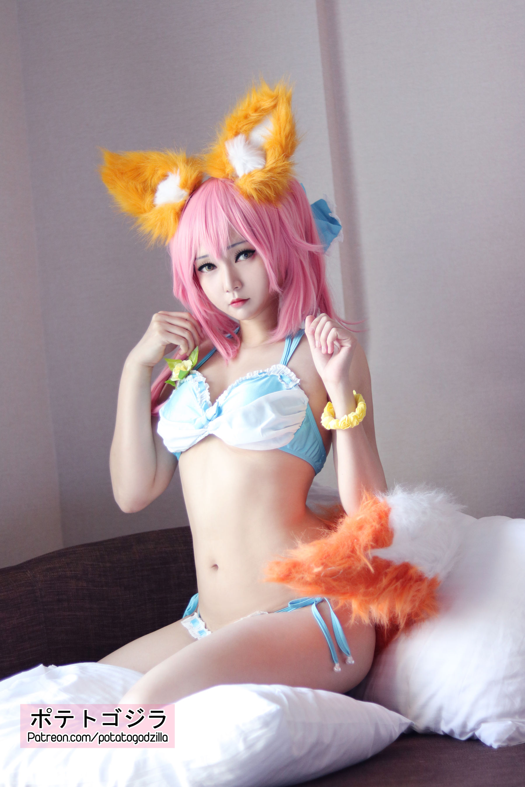 [福利COS] Coser小姐姐Potato Godzilla - Tamamo Bikini/(20P)