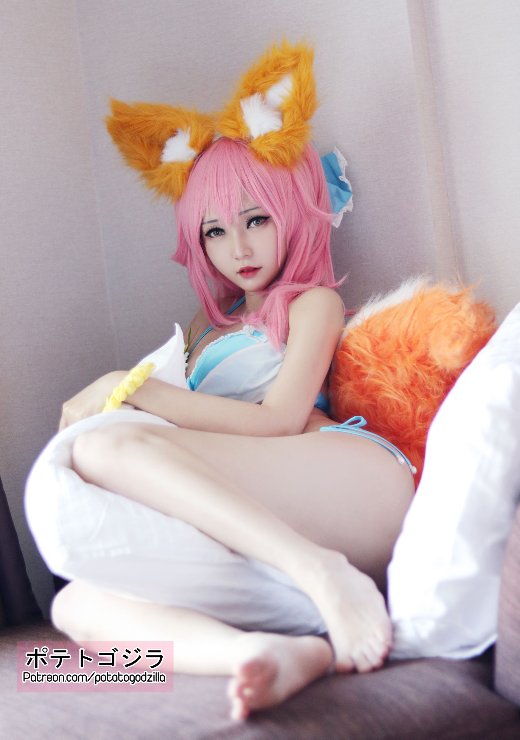 [福利COS] Coser小姐姐Potato Godzilla - Tamamo Bikini/(20P)