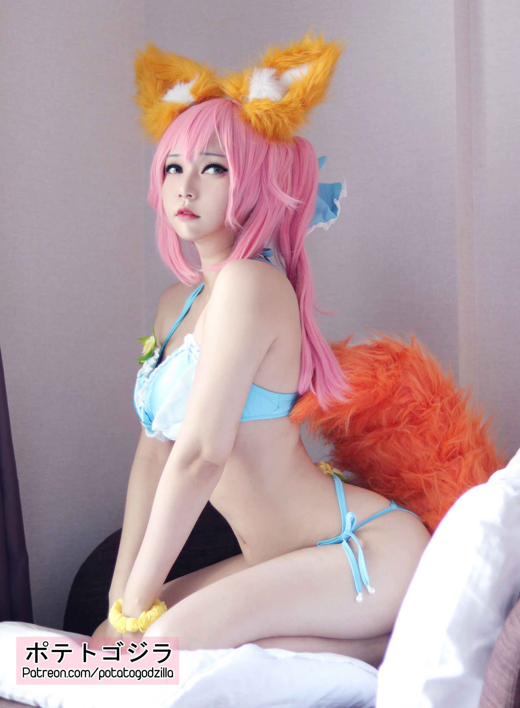 [福利COS] Coser小姐姐Potato Godzilla - Tamamo Bikini/(20P)