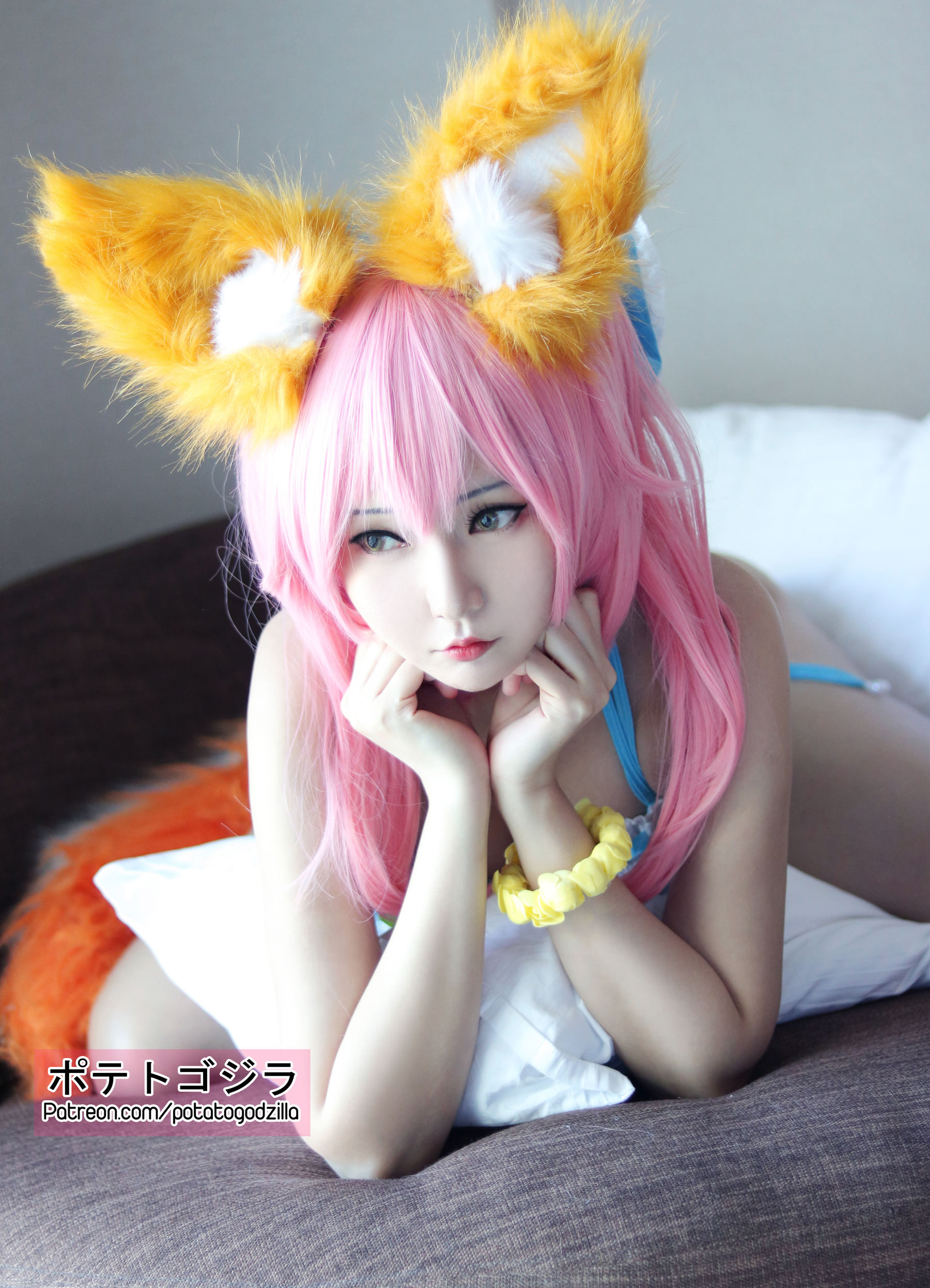 [福利COS] Coser小姐姐Potato Godzilla - Tamamo Bikini/(20P)