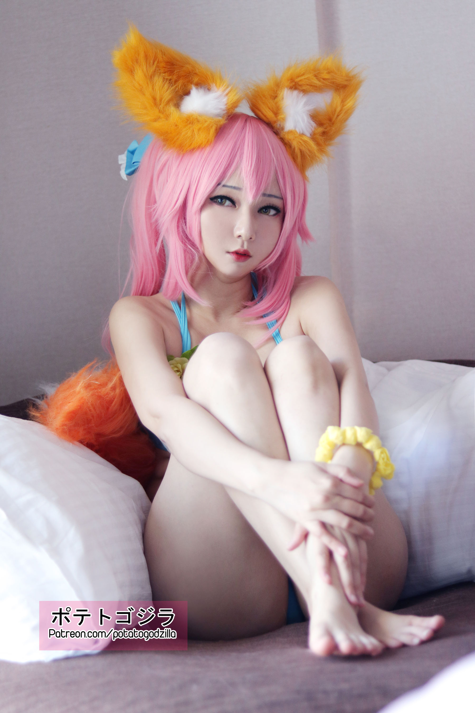 [福利COS] Coser小姐姐Potato Godzilla - Tamamo Bikini/(20P)