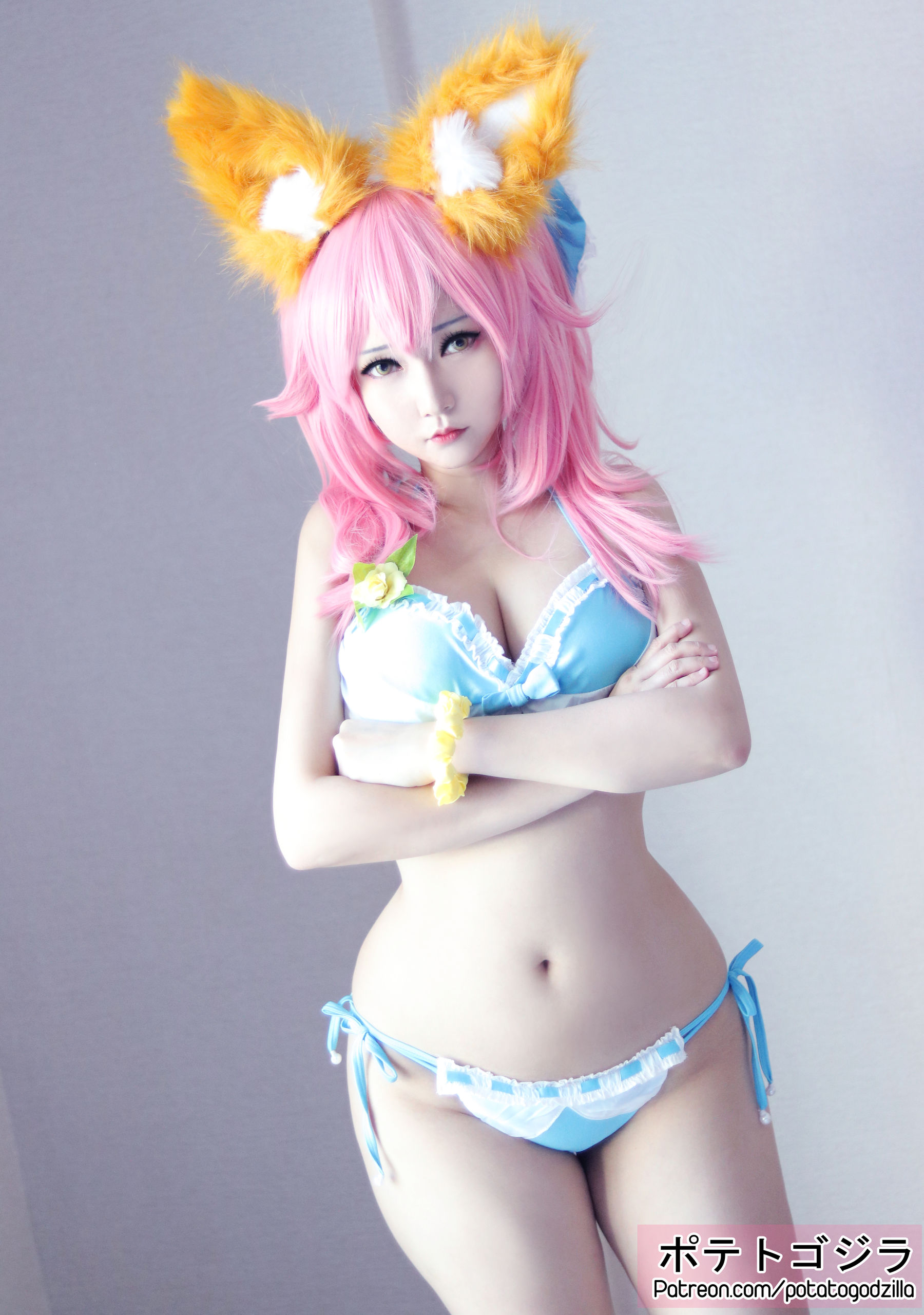 [福利COS] Coser小姐姐Potato Godzilla - Tamamo Bikini/(20P)