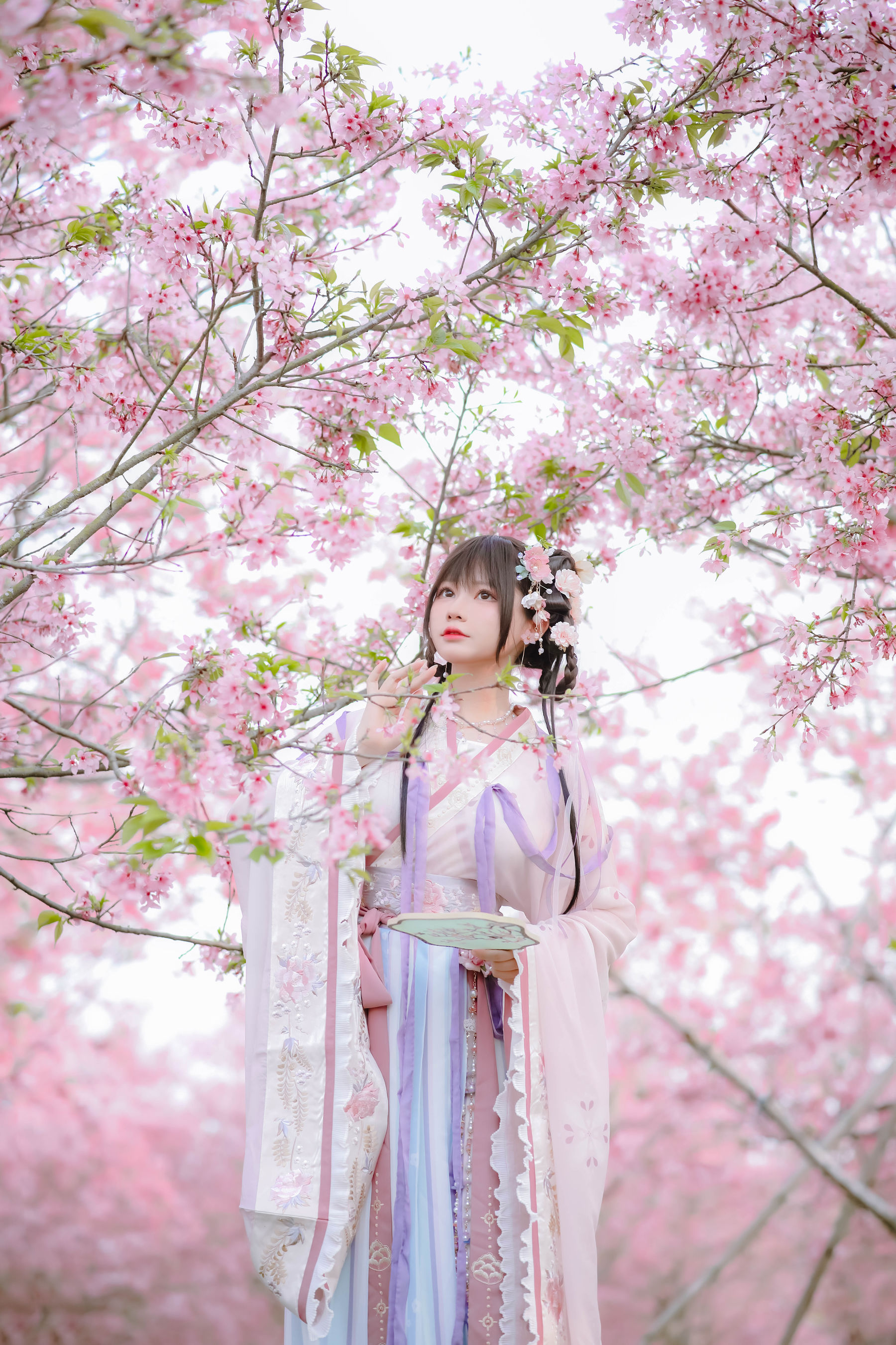 [福利COS] 萌妹子Nyako喵子 - 樱花汉服 花神祈愿/(52P)