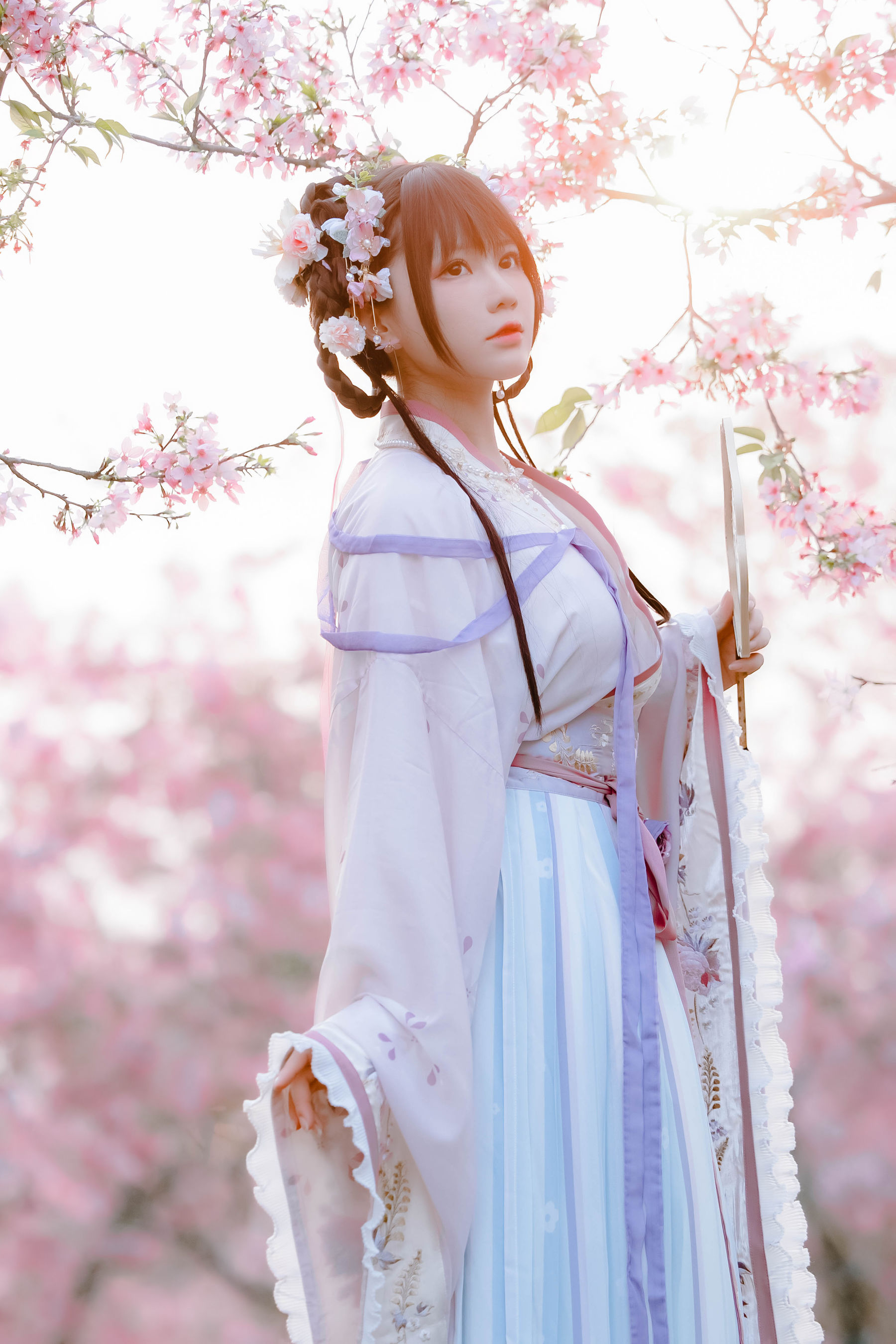 [福利COS] 萌妹子Nyako喵子 - 樱花汉服 花神祈愿/(52P)