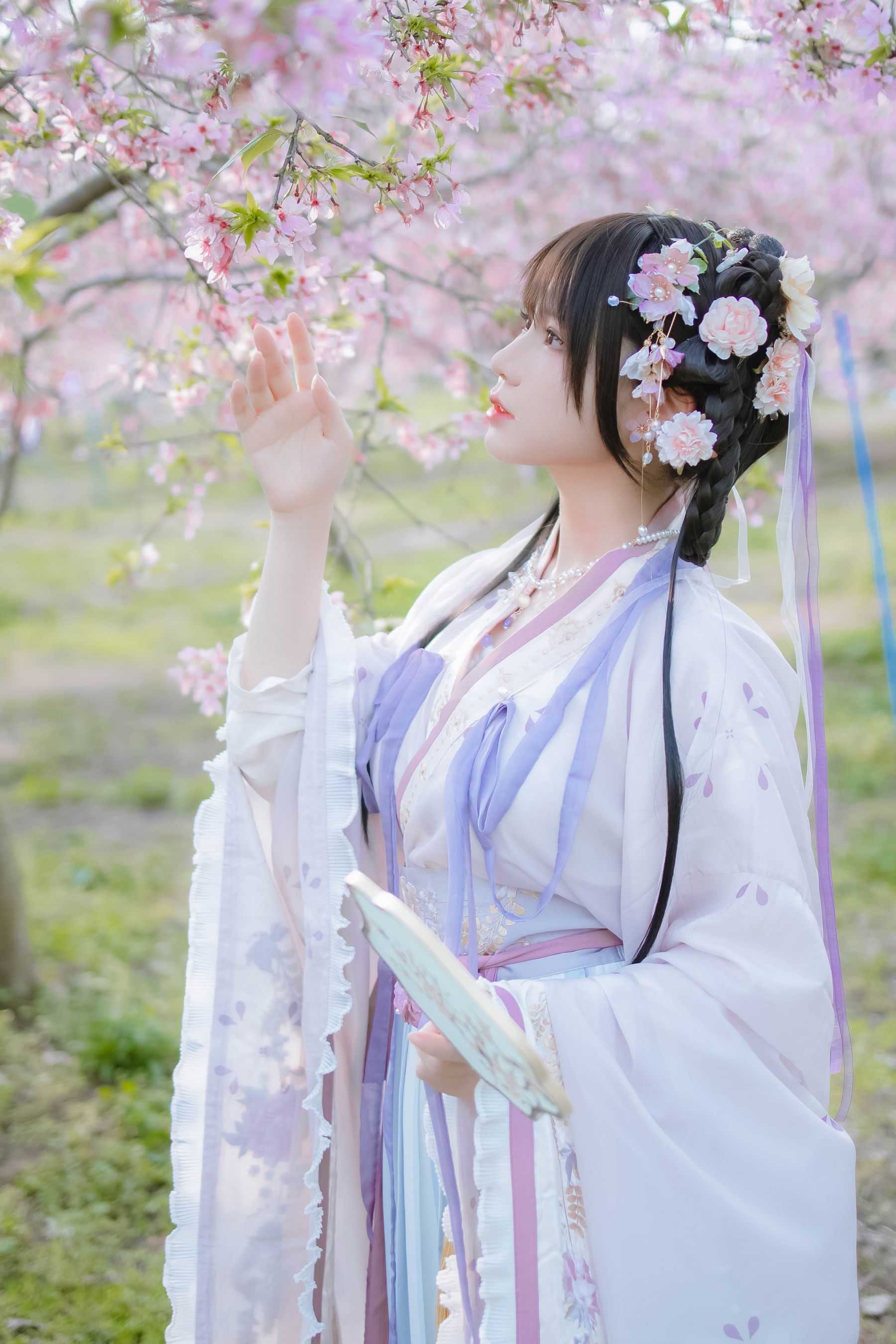 [福利COS] 萌妹子Nyako喵子 - 樱花汉服 花神祈愿/(52P)