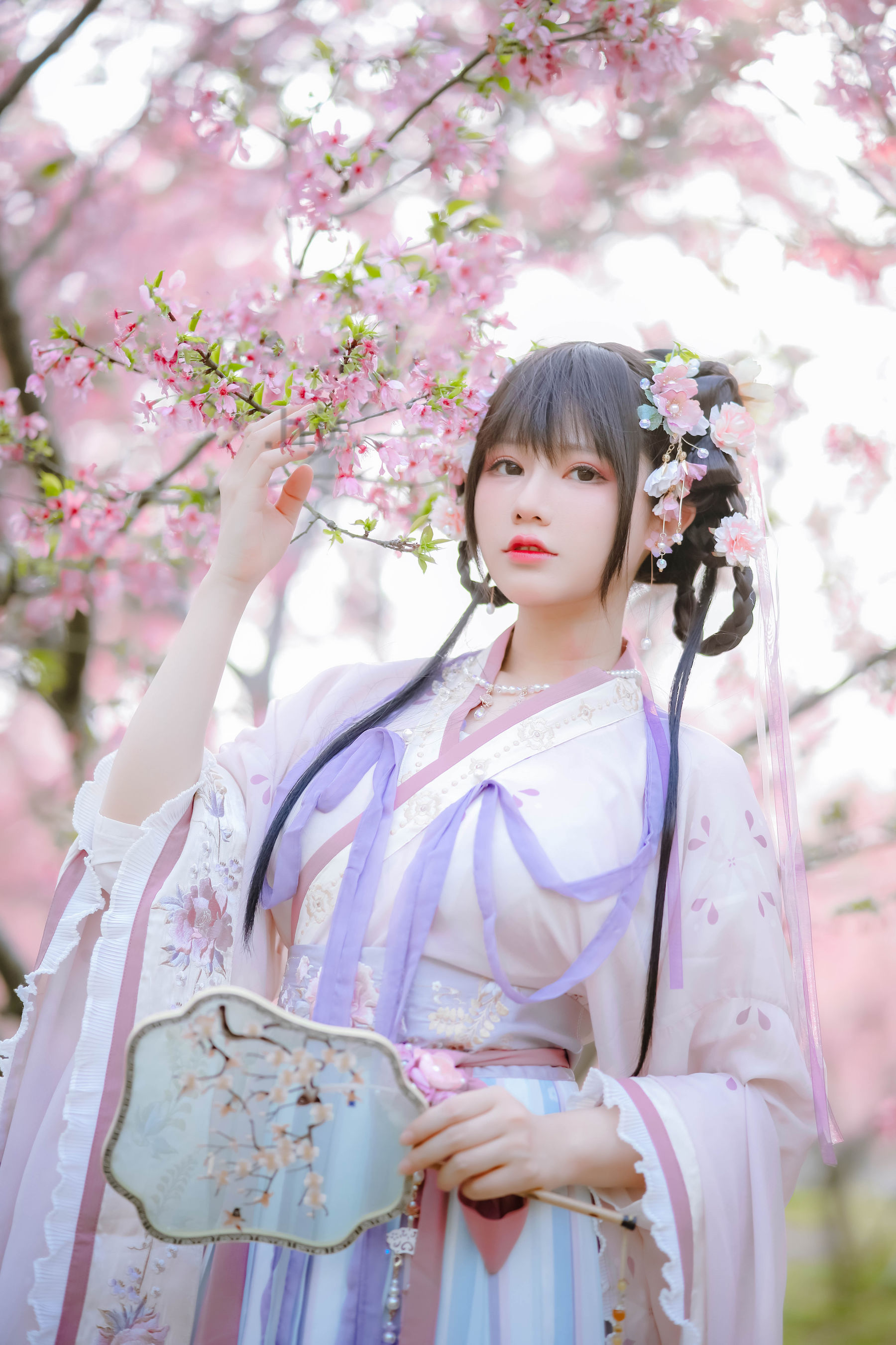 [福利COS] 萌妹子Nyako喵子 - 樱花汉服 花神祈愿/(52P)