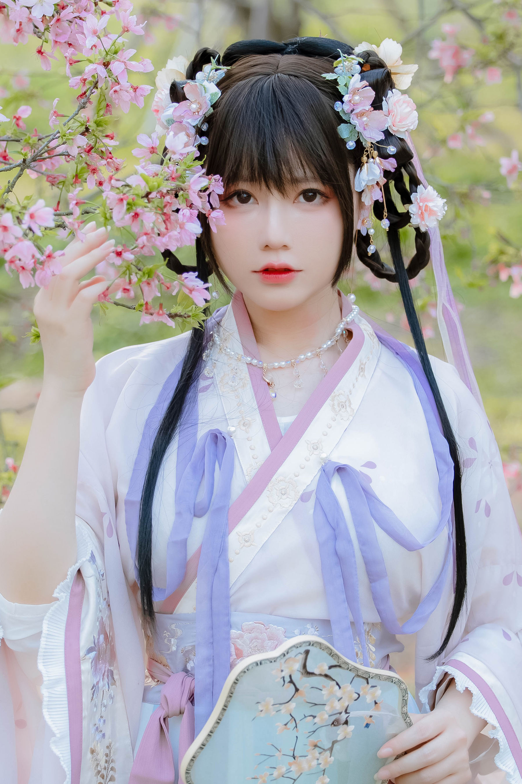 [福利COS] 萌妹子Nyako喵子 - 樱花汉服 花神祈愿/(52P)