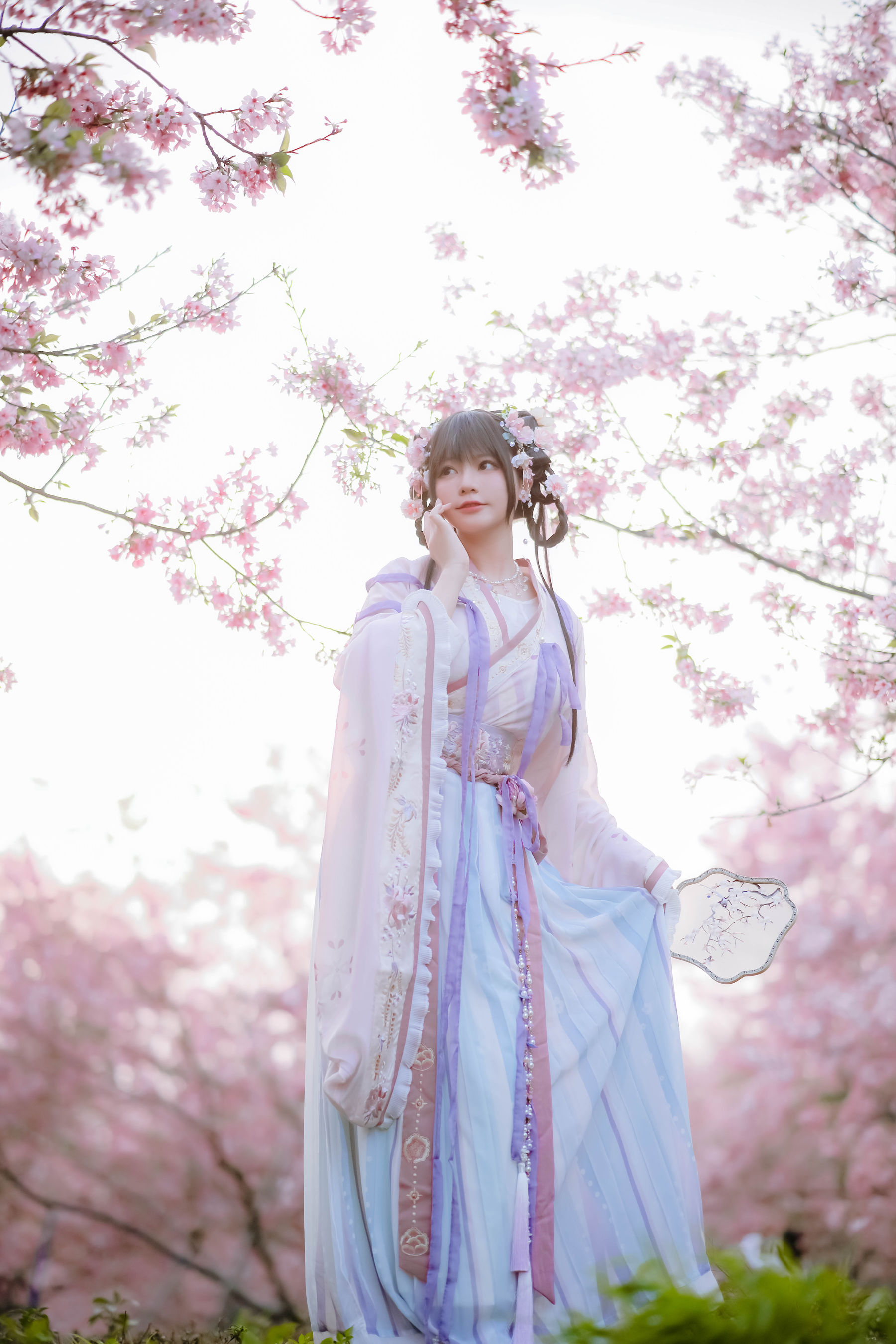 [福利COS] 萌妹子Nyako喵子 - 樱花汉服 花神祈愿/(52P)