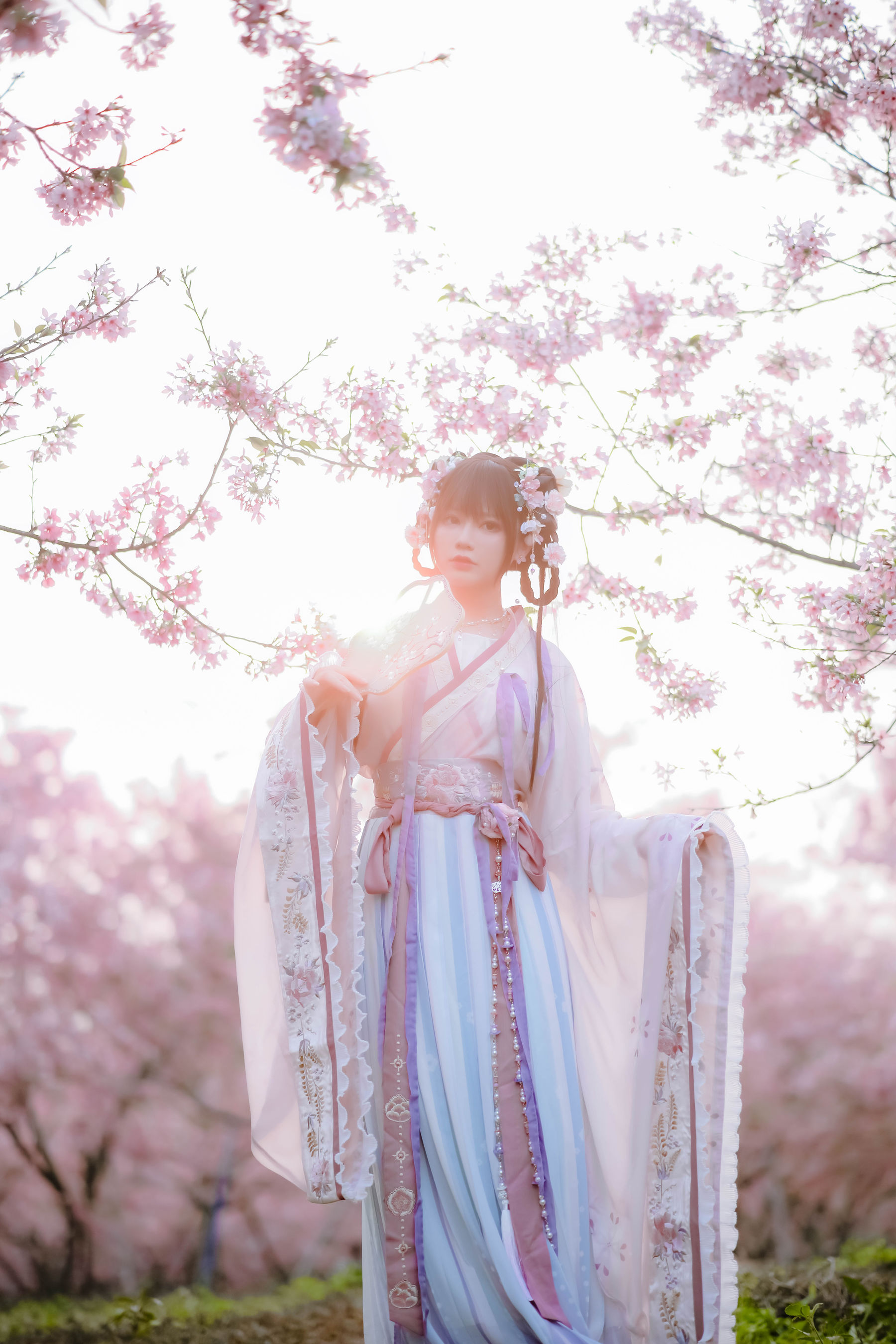 [福利COS] 萌妹子Nyako喵子 - 樱花汉服 花神祈愿/(52P)