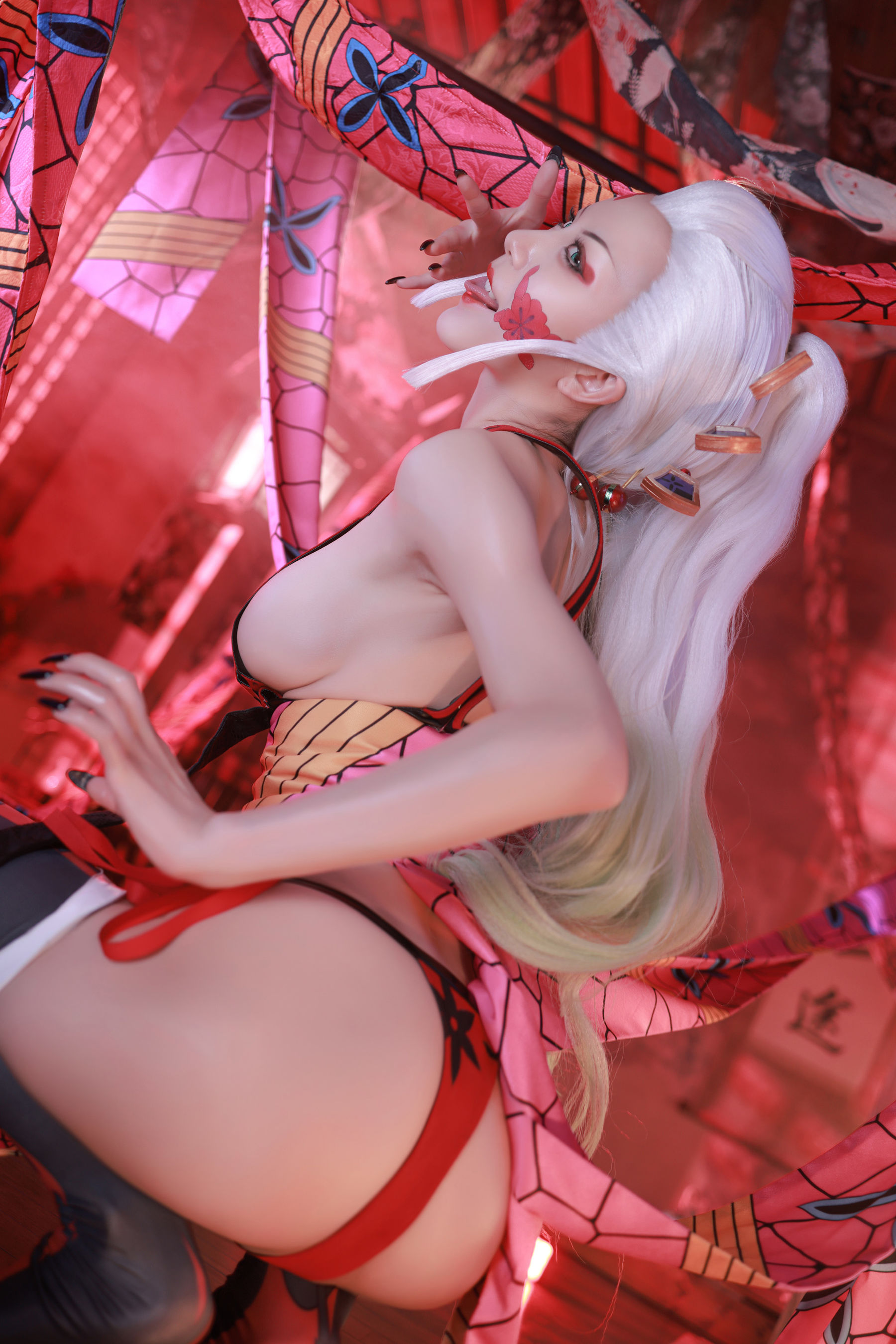 [福利COS] 动漫博主水淼aqua - 鬼灭之刃 上弦陆堕姬/(83P)