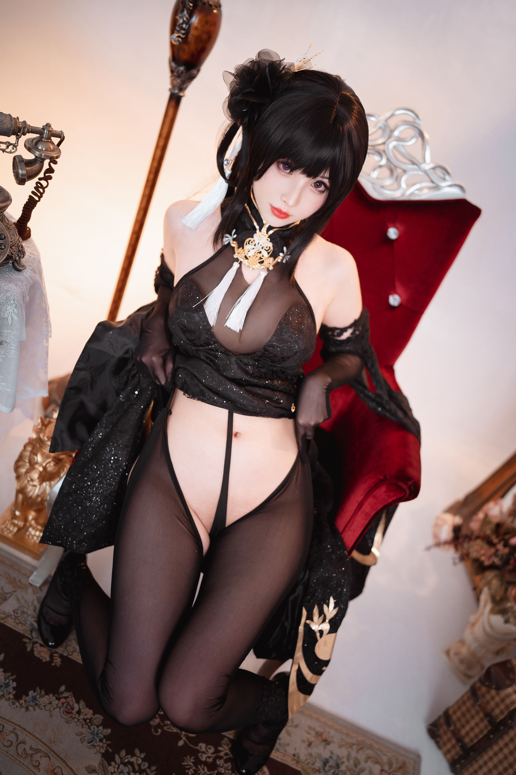 [网红COSER] COS福利rioko凉凉子&面饼仙儿 - 黑白镇海/(35P)