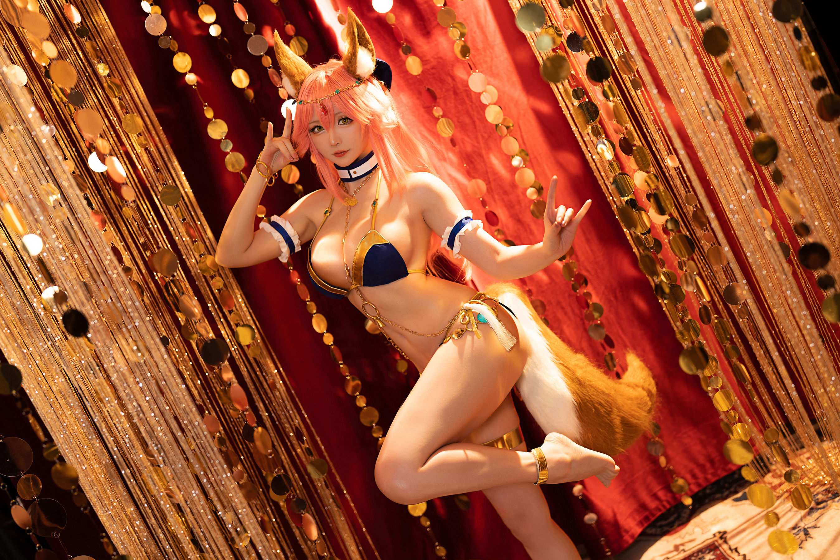 [网红COSER] Coser小姐姐星之迟迟 - 玉藻前舞娘/(36P)