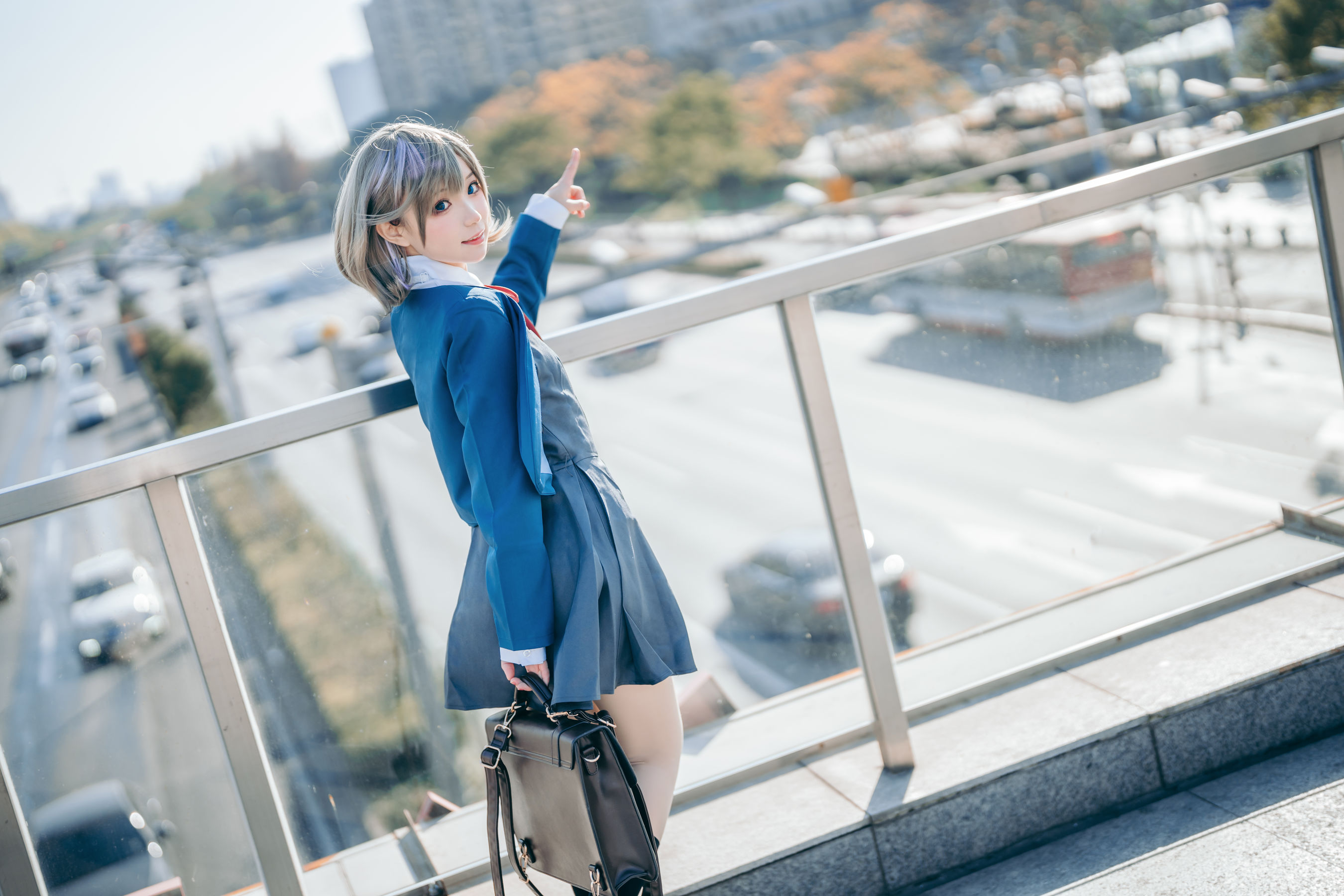 [网红COSER] 花柒Hana - 唐可可校服/(15P)